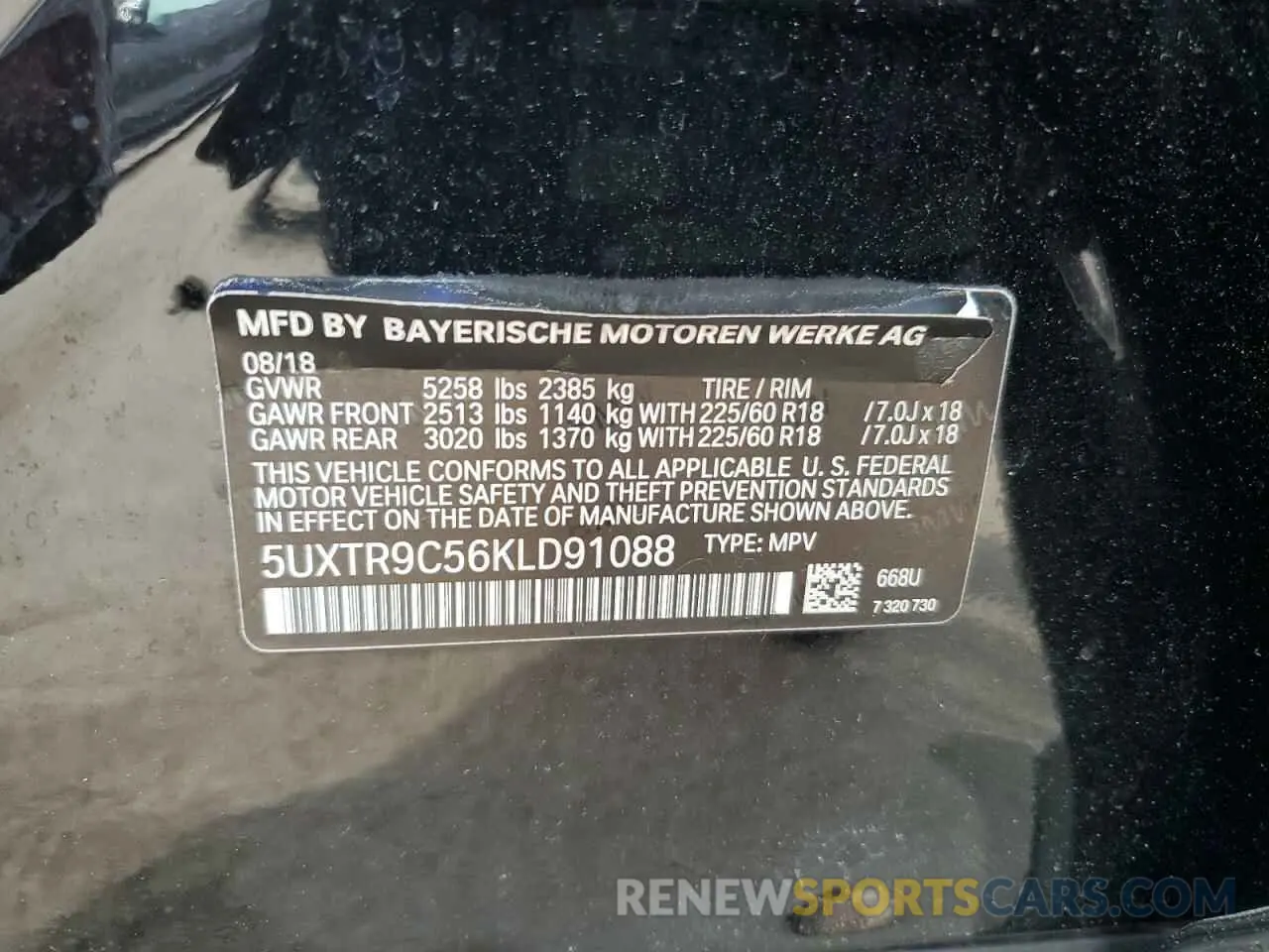 13 Фотография поврежденного автомобиля 5UXTR9C56KLD91088 BMW X3 2019