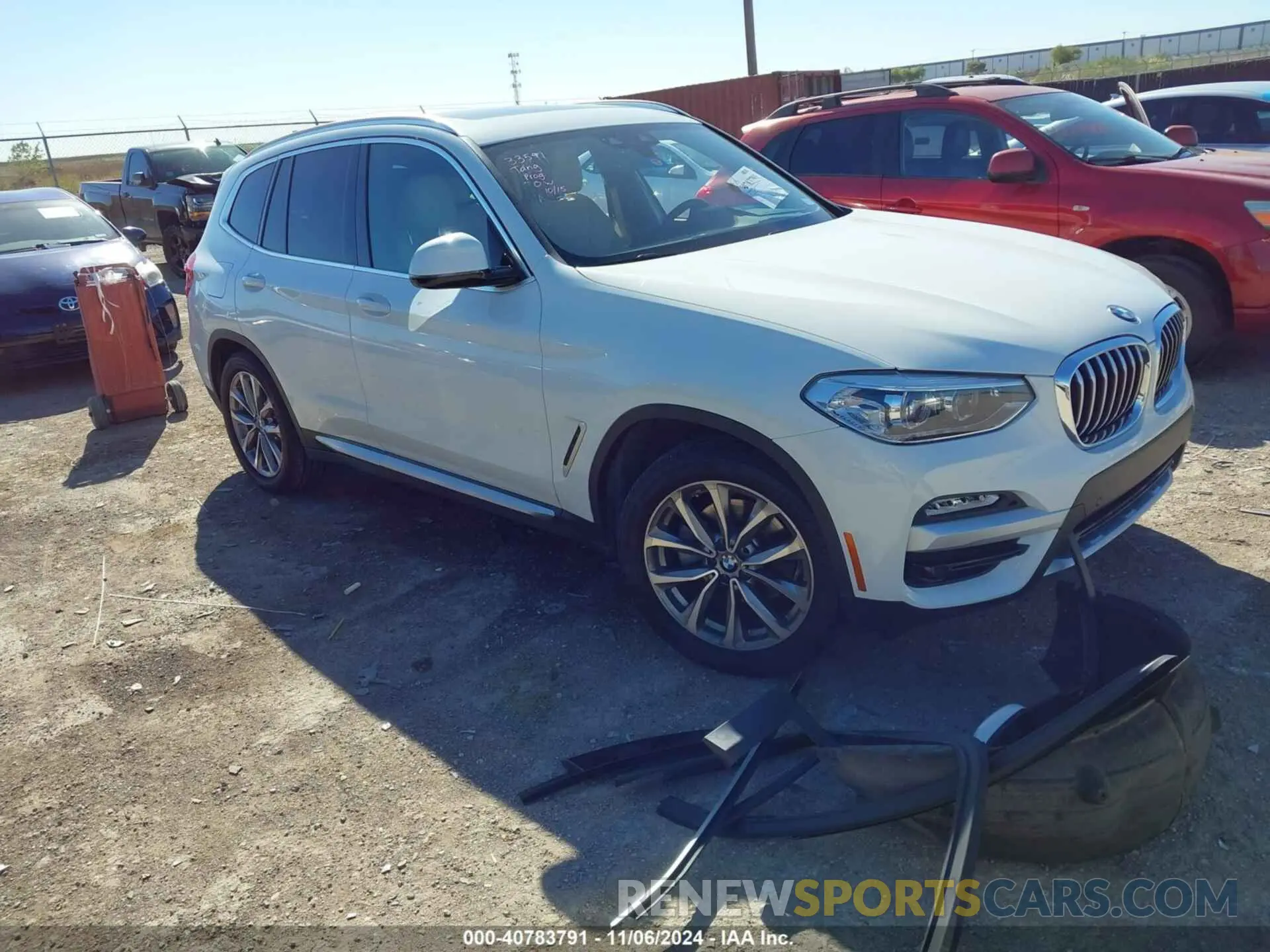 1 Photograph of a damaged car 5UXTR9C56KLR10184 BMW X3 2019