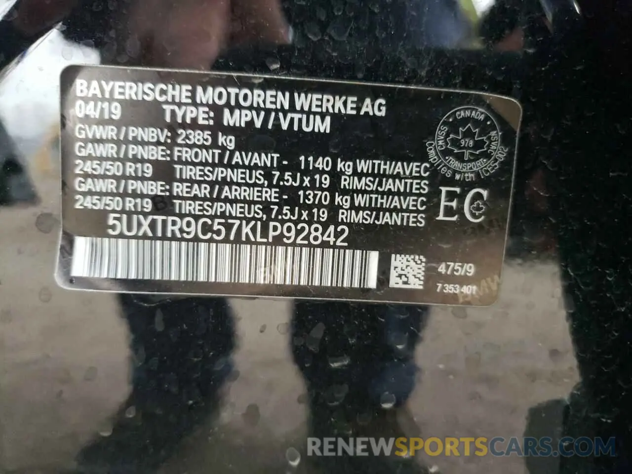 14 Фотография поврежденного автомобиля 5UXTR9C57KLP92842 BMW X3 2019