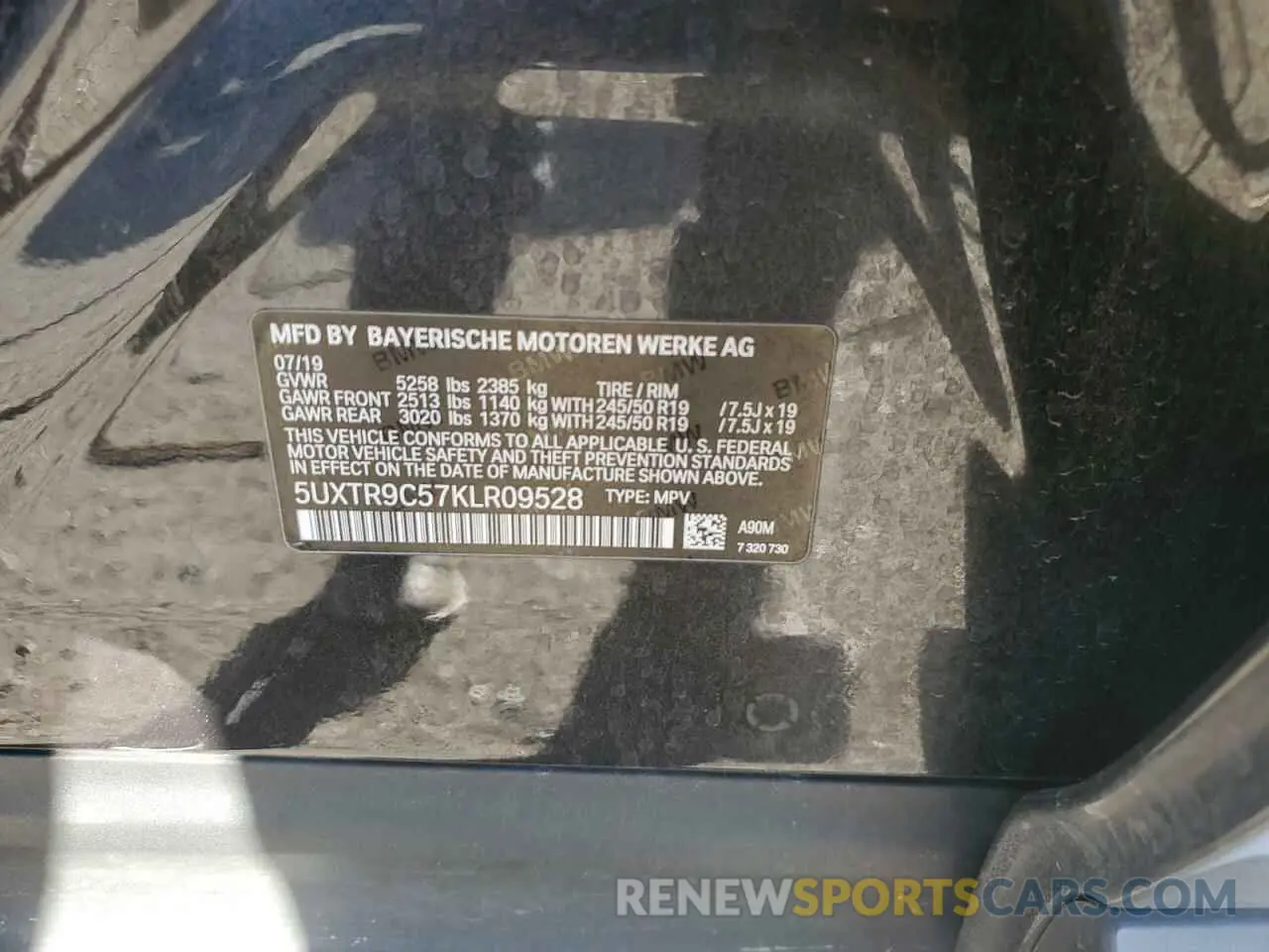 14 Фотография поврежденного автомобиля 5UXTR9C57KLR09528 BMW X3 2019