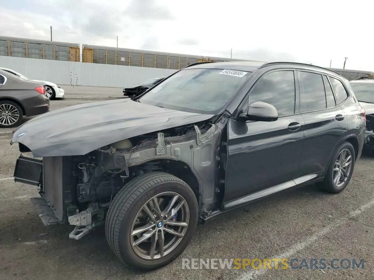 1 Photograph of a damaged car 5UXTS3C56K0Z07434 BMW X3 2019