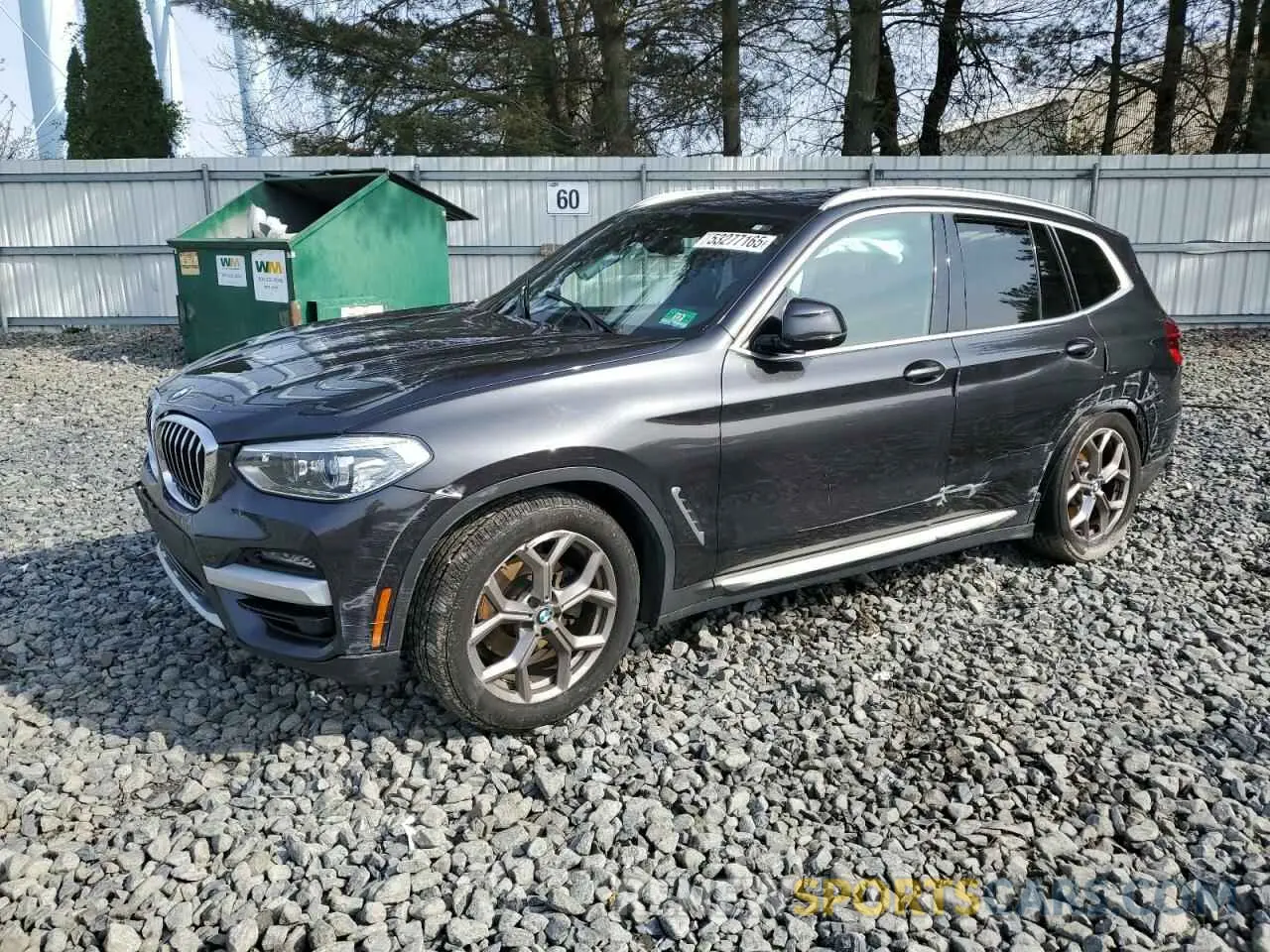 1 Photograph of a damaged car 5UXTY5C00L9B79155 BMW X3 2020