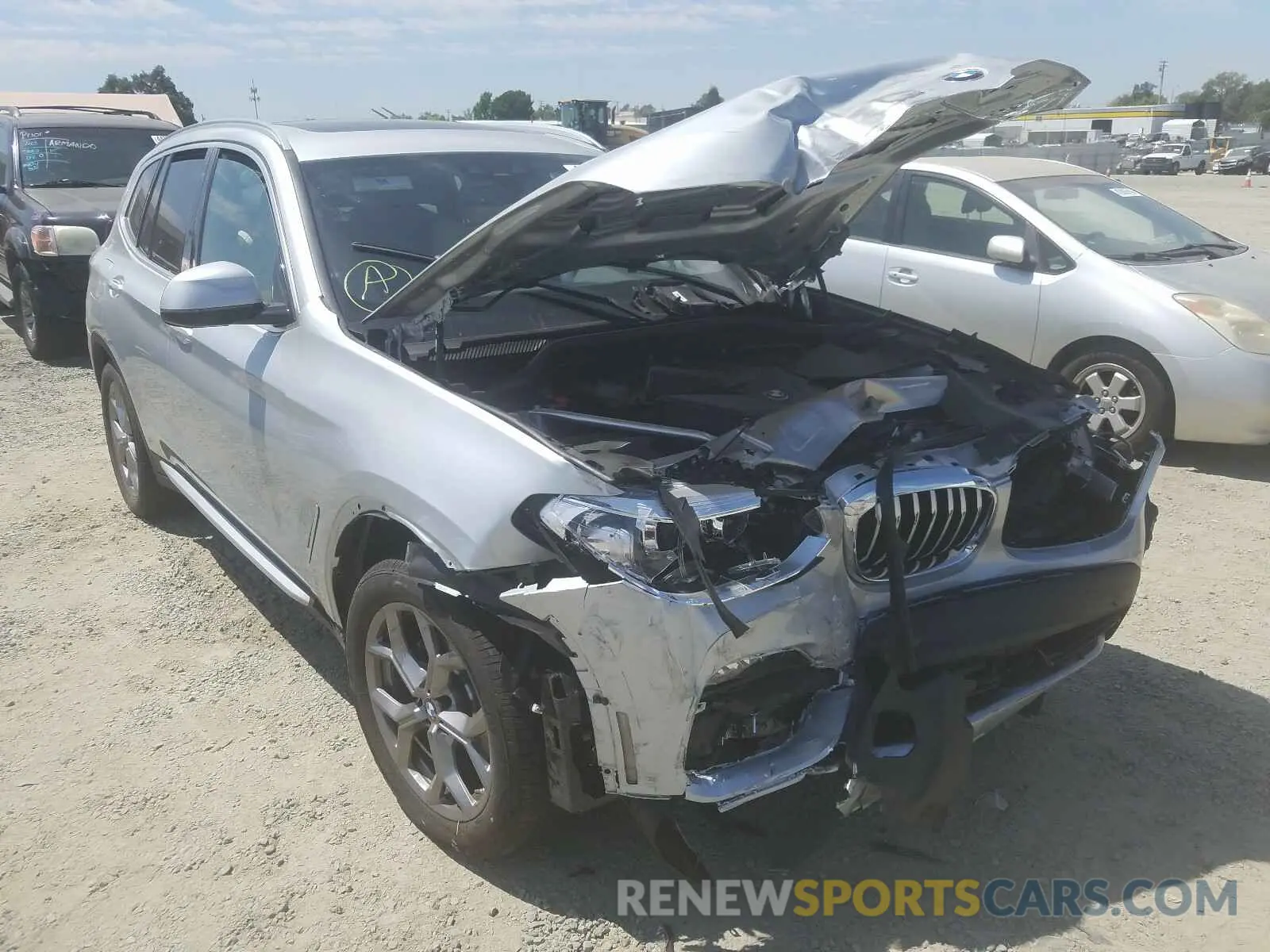 1 Photograph of a damaged car 5UXTY5C01L9B39960 BMW X3 2020