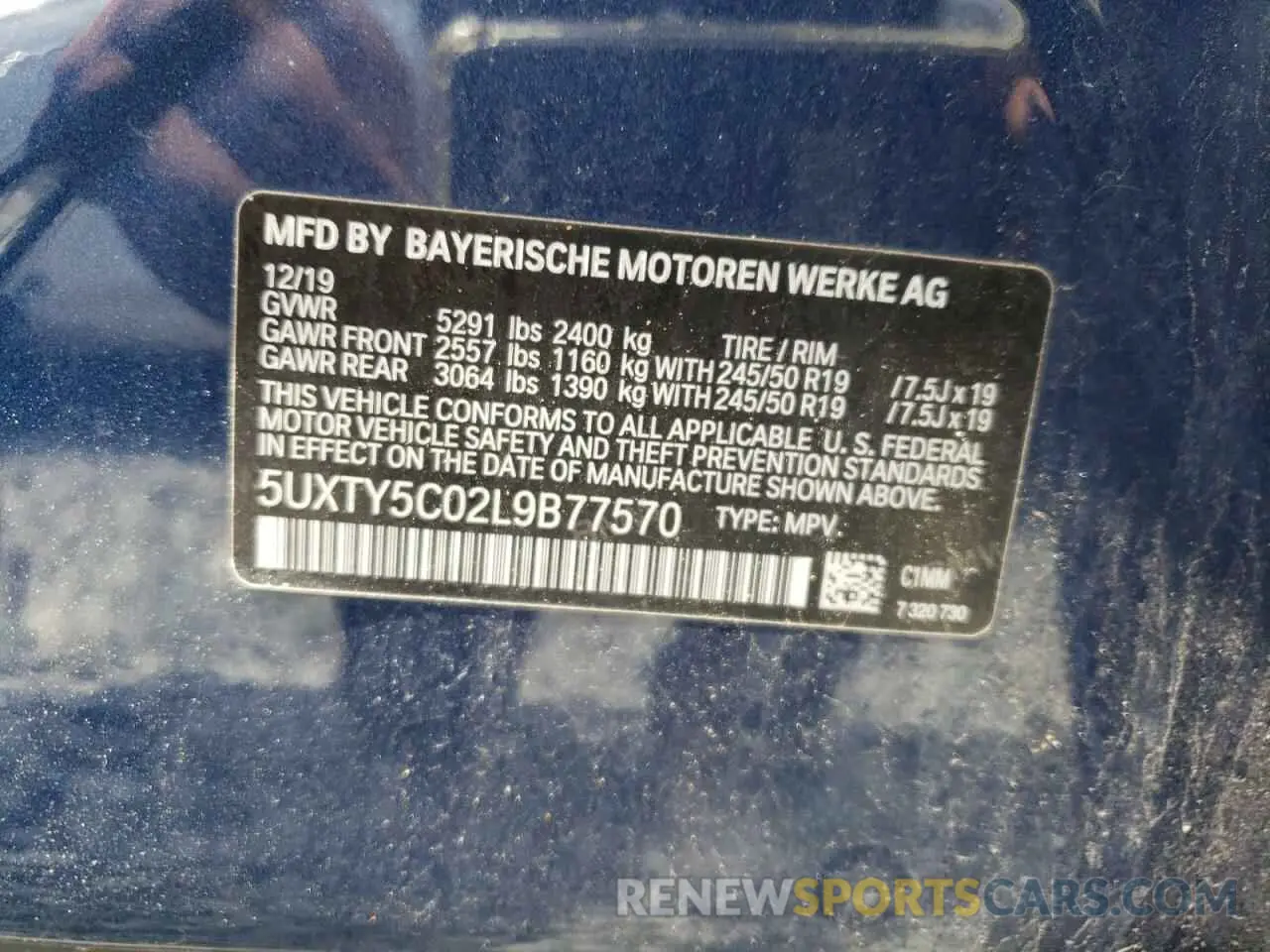 13 Фотография поврежденного автомобиля 5UXTY5C02L9B77570 BMW X3 2020