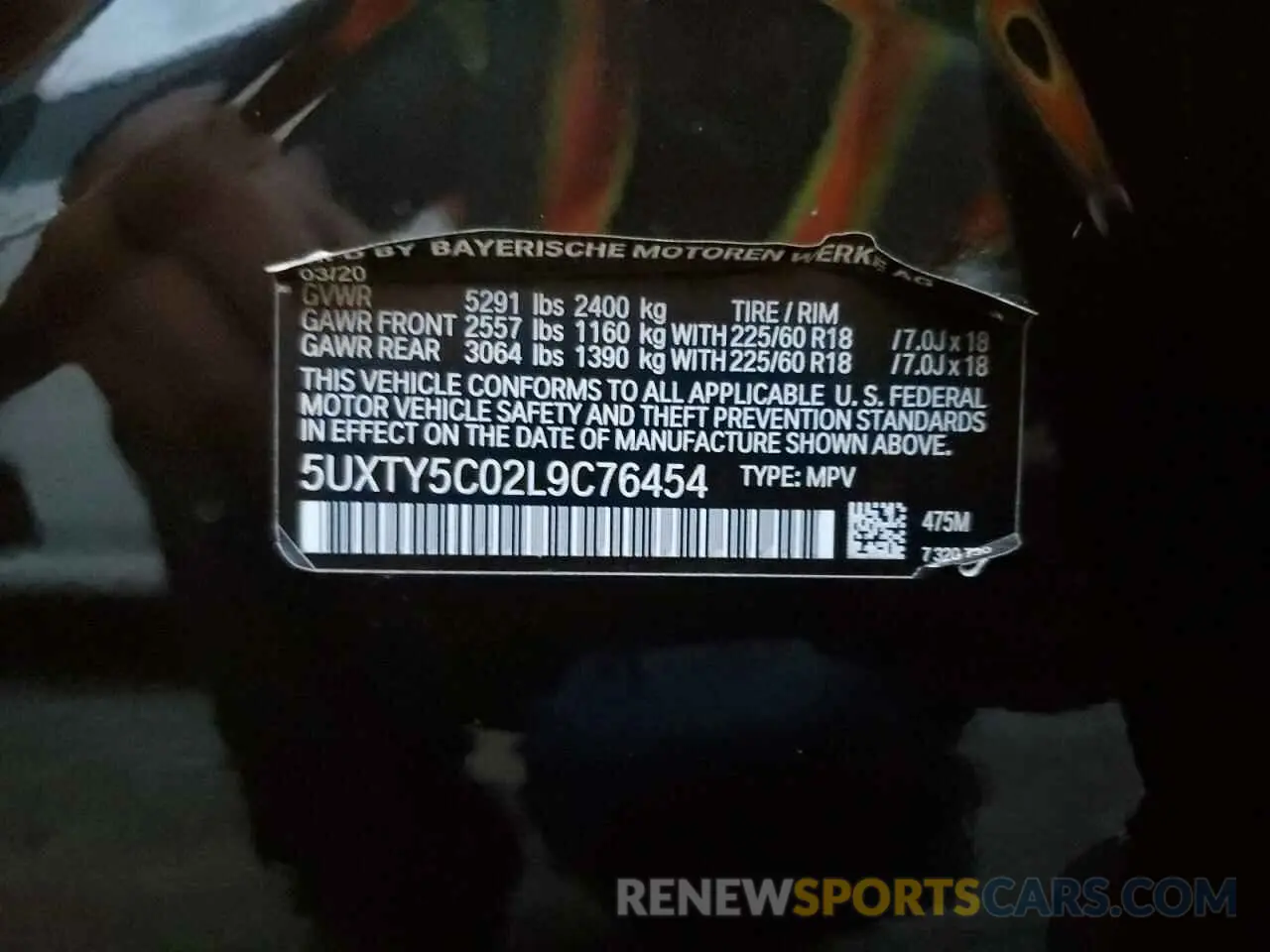 13 Фотография поврежденного автомобиля 5UXTY5C02L9C76454 BMW X3 2020