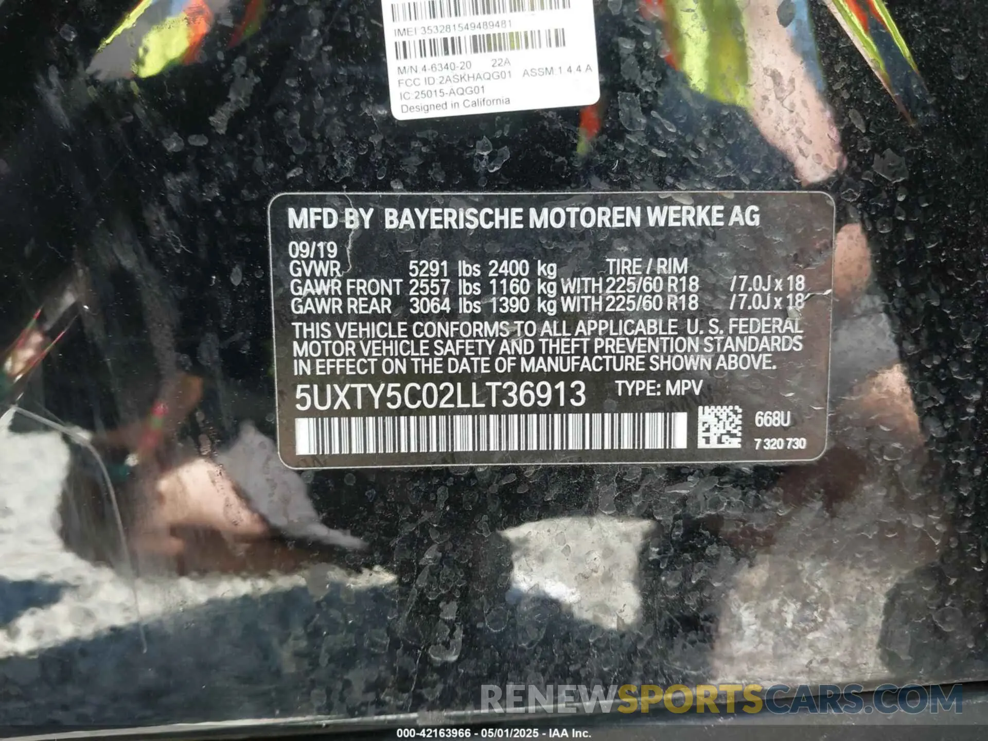 9 Photograph of a damaged car 5UXTY5C02LLT36913 BMW X3 2020