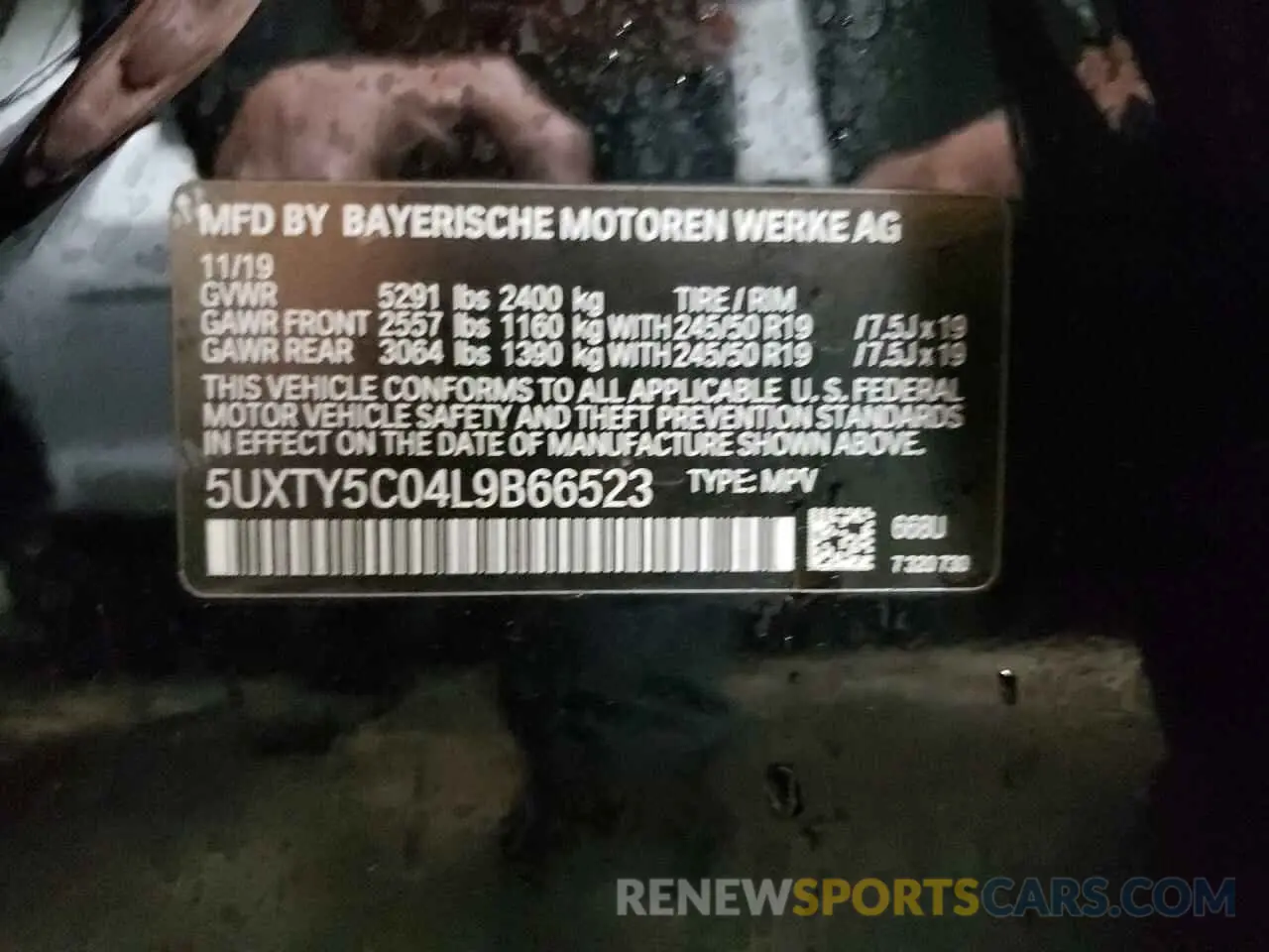 12 Фотография поврежденного автомобиля 5UXTY5C04L9B66523 BMW X3 2020