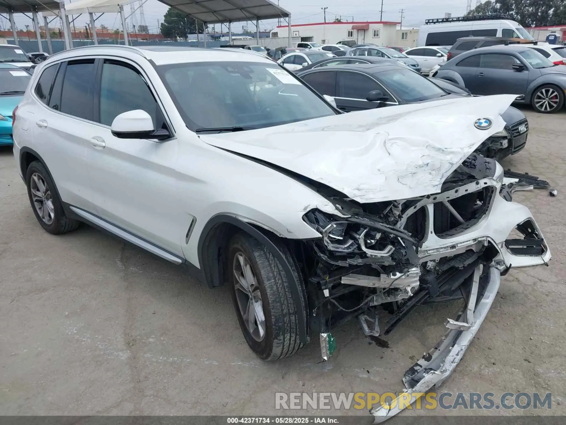 1 Photograph of a damaged car 5UXTY5C04L9C48154 BMW X3 2020