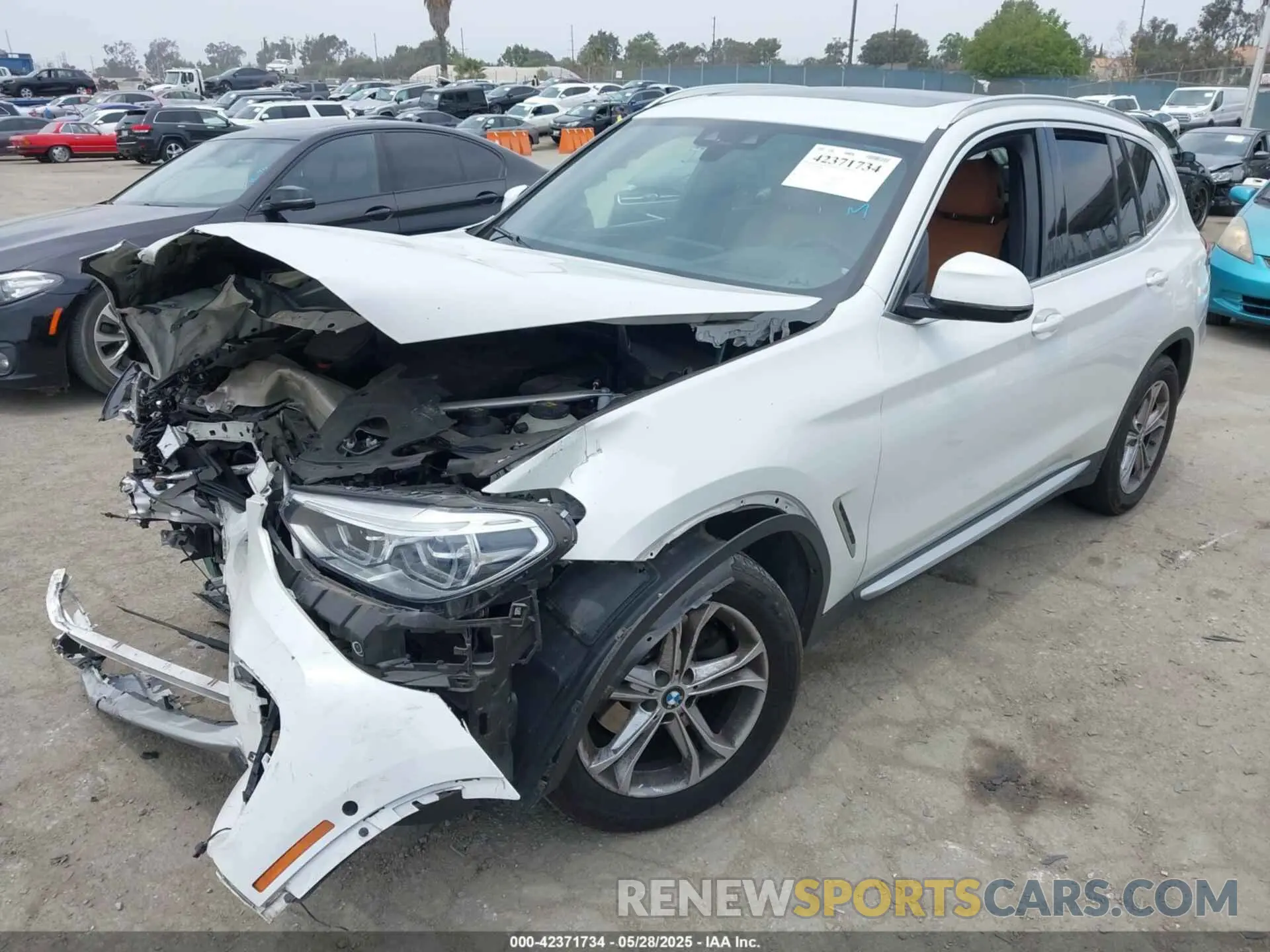 2 Photograph of a damaged car 5UXTY5C04L9C48154 BMW X3 2020