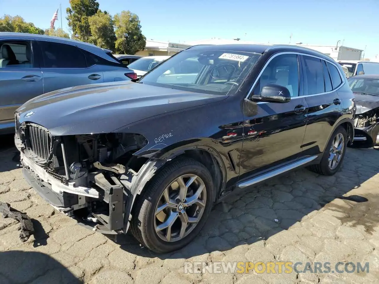 1 Photograph of a damaged car 5UXTY5C07L9D14048 BMW X3 2020