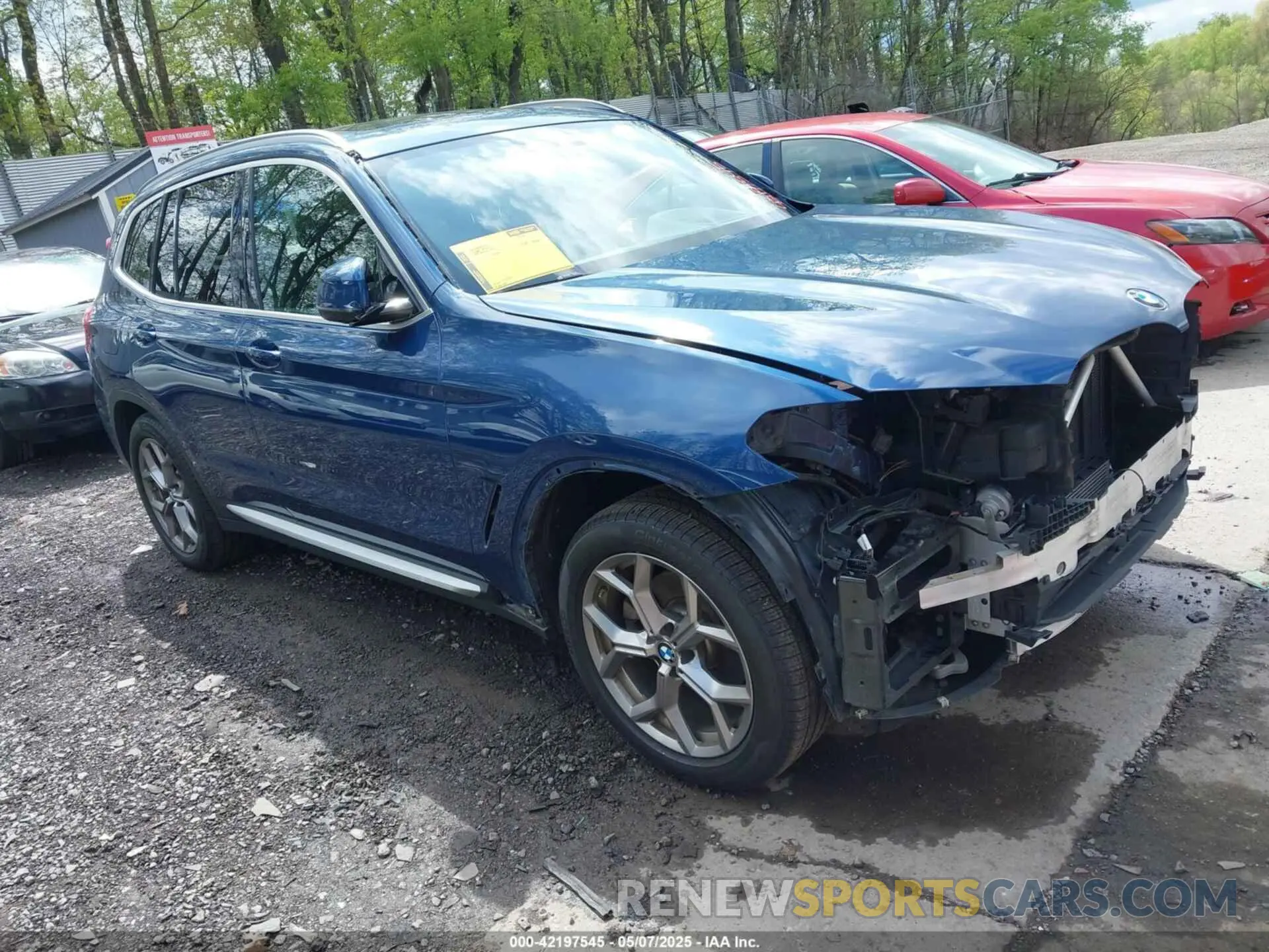 1 Photograph of a damaged car 5UXTY5C0XL9D50400 BMW X3 2020