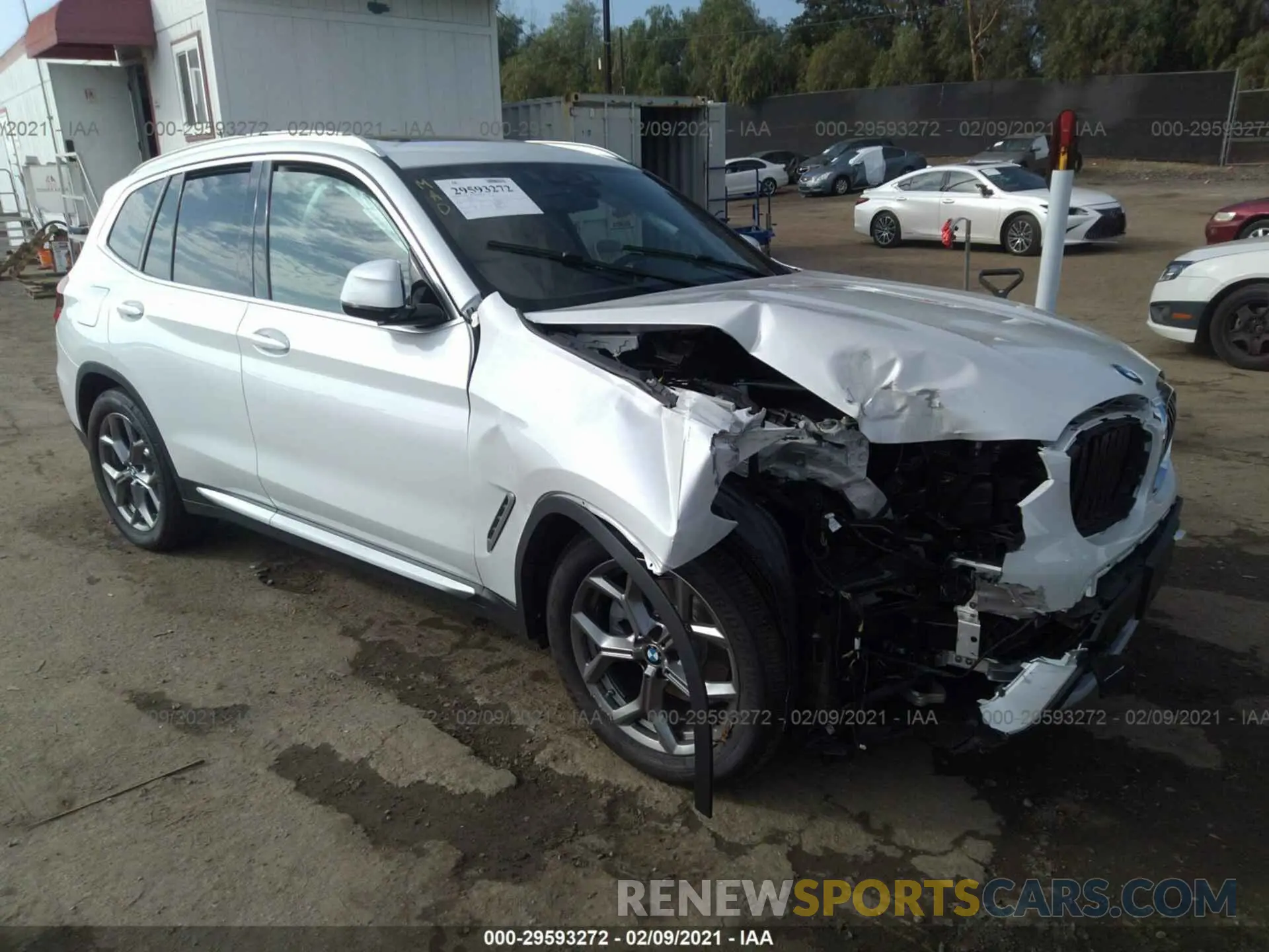 1 Photograph of a damaged car 5UXTS1C02M9F00947 BMW X3 2021