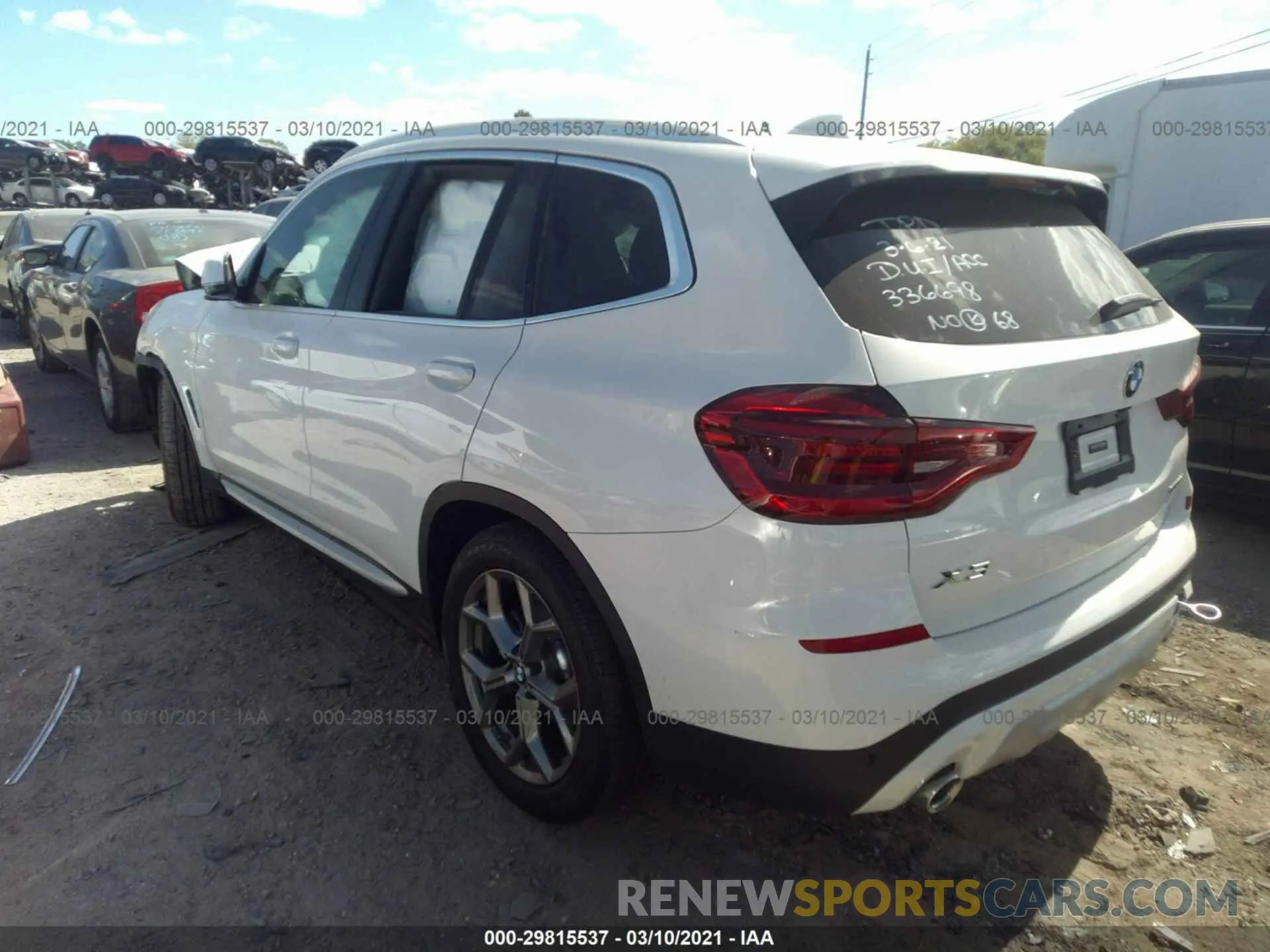 3 Photograph of a damaged car 5UXTY3C05M9E68943 BMW X3 2021