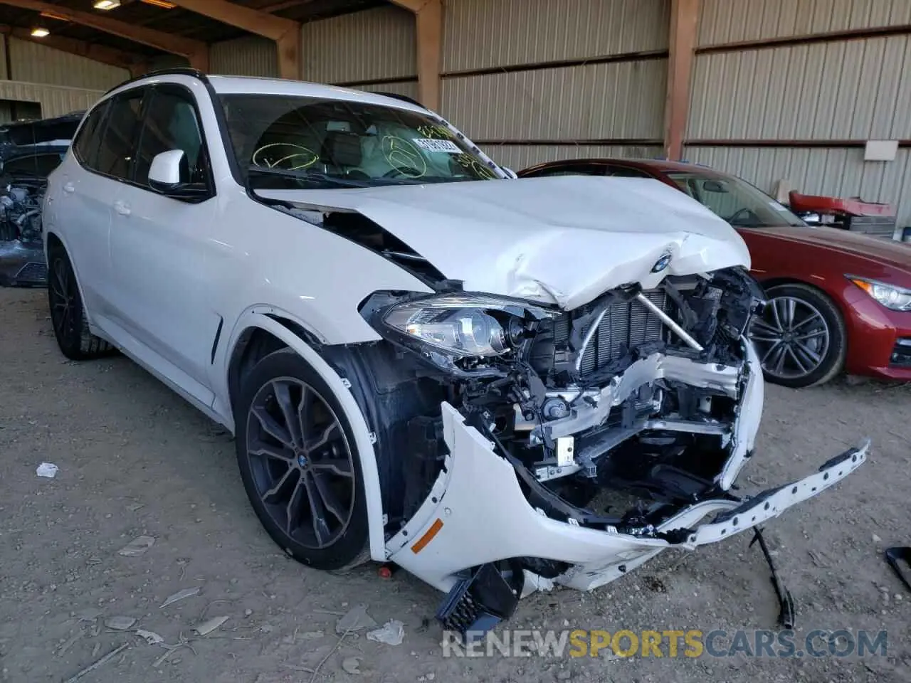 1 Photograph of a damaged car 5UXTY3C06M9E93091 BMW X3 2021