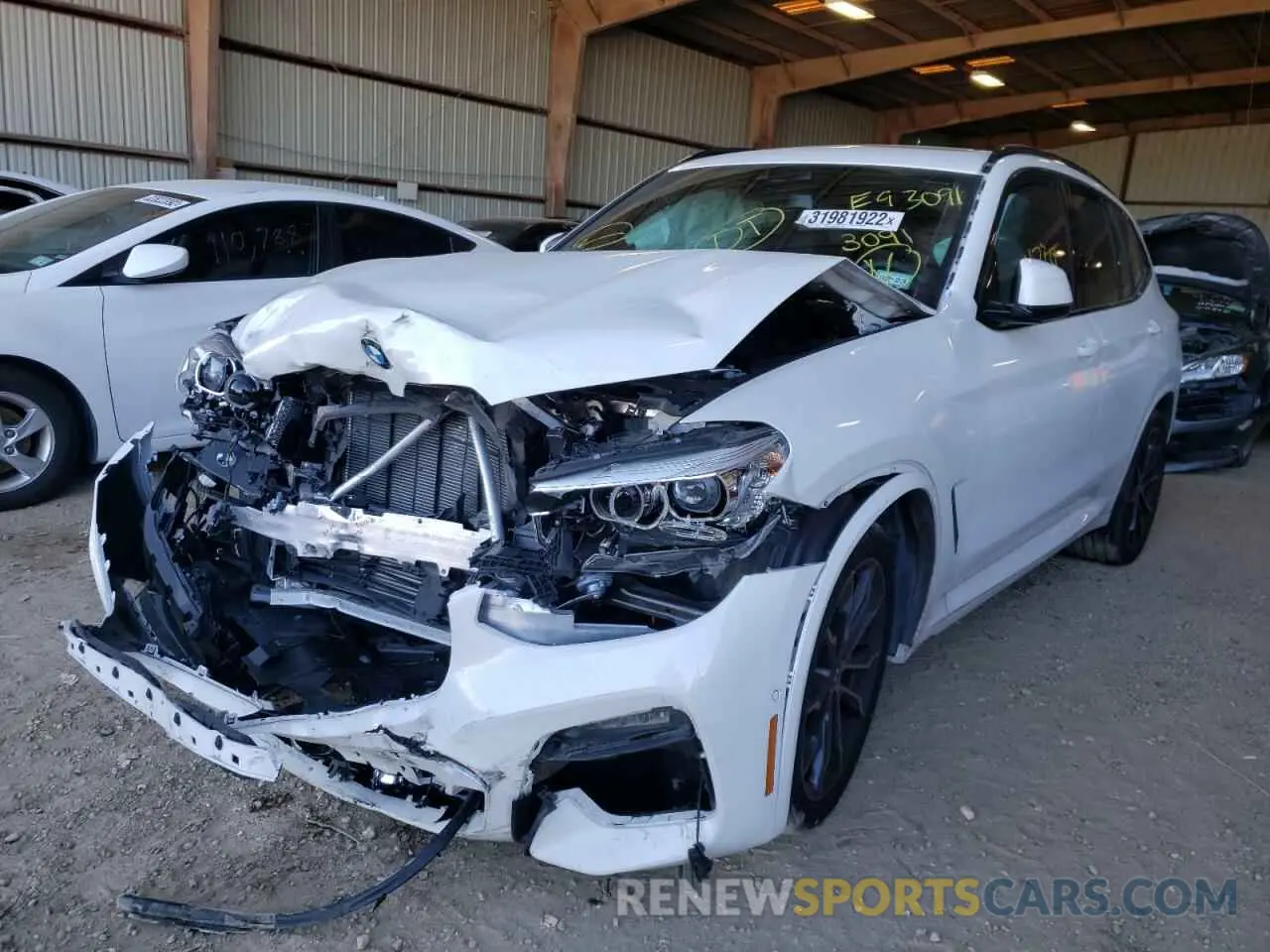 2 Photograph of a damaged car 5UXTY3C06M9E93091 BMW X3 2021