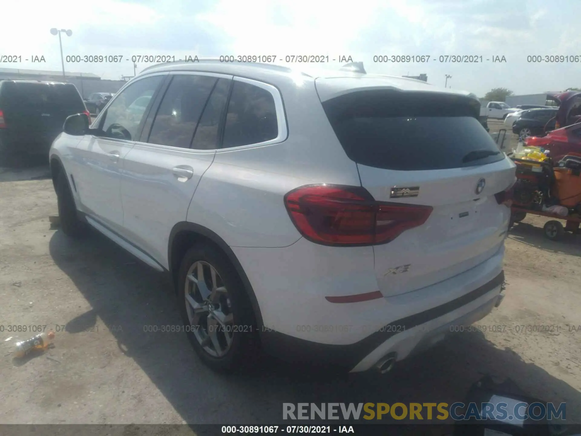 3 Photograph of a damaged car 5UXTY3C06M9H17525 BMW X3 2021