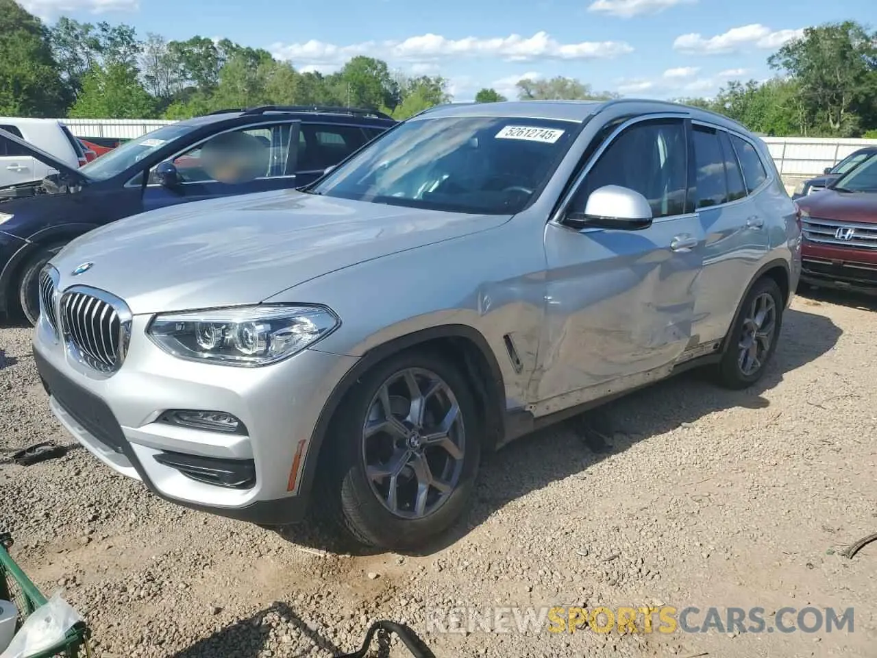 1 Фотография поврежденного автомобиля 5UXTY3C06M9H57474 BMW X3 2021
