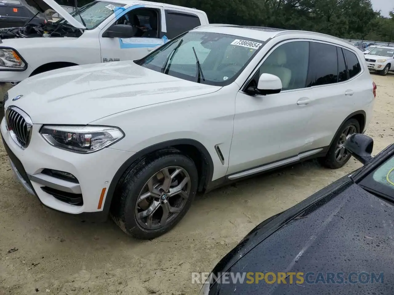 1 Photograph of a damaged car 5UXTY5C02M9E42599 BMW X3 2021