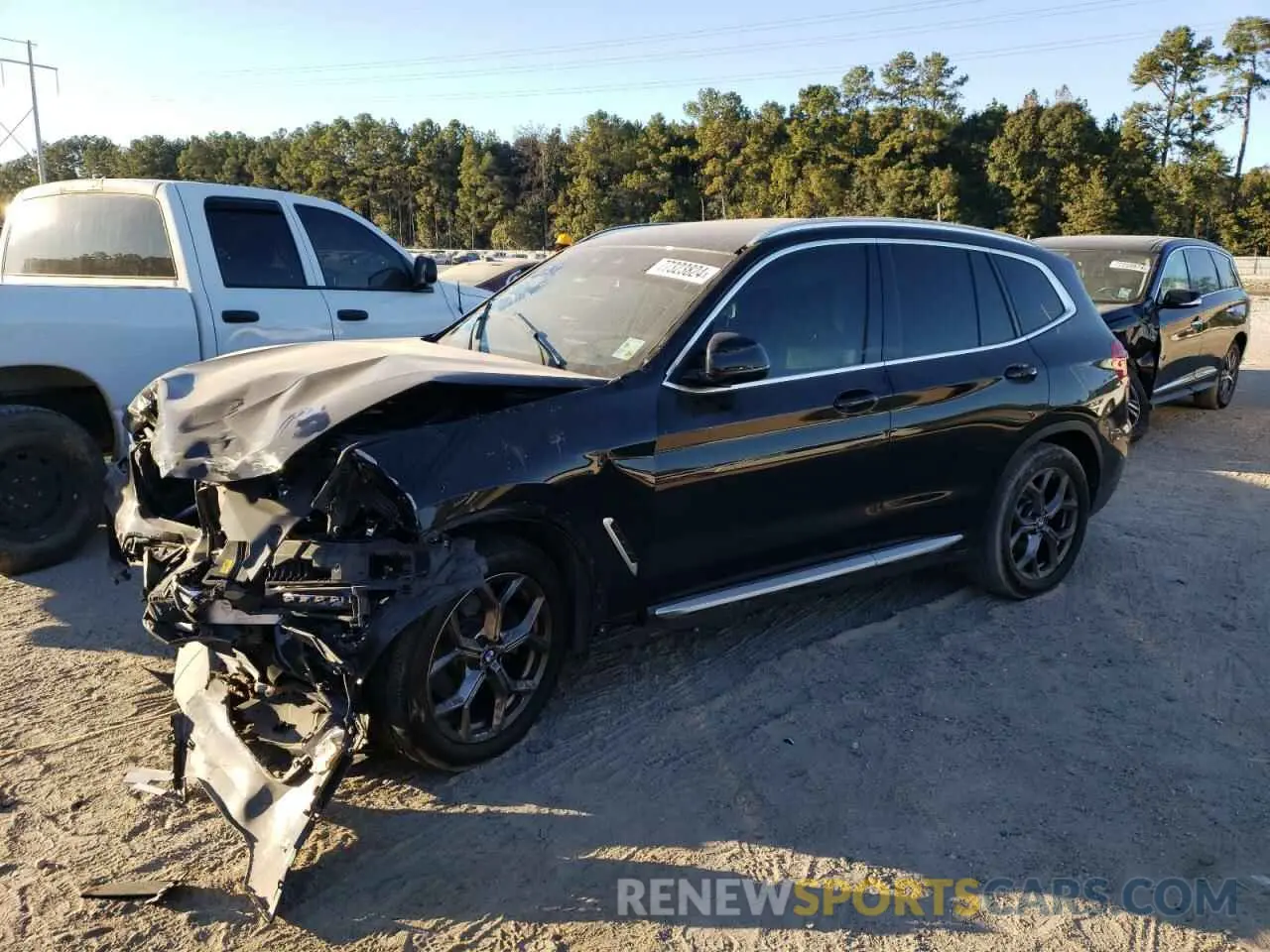 1 Photograph of a damaged car 5UXTY5C06M9D96257 BMW X3 2021