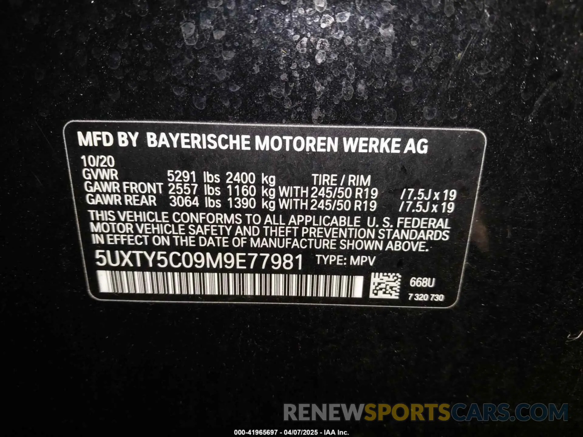 9 Фотография поврежденного автомобиля 5UXTY5C09M9E77981 BMW X3 2021