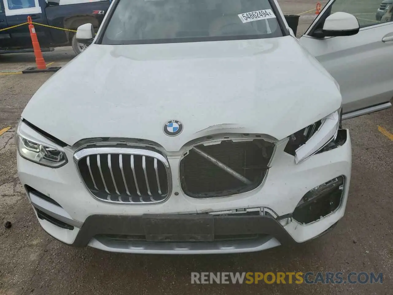 11 Фотография поврежденного автомобиля 5UXTY5C09M9F31750 BMW X3 2021