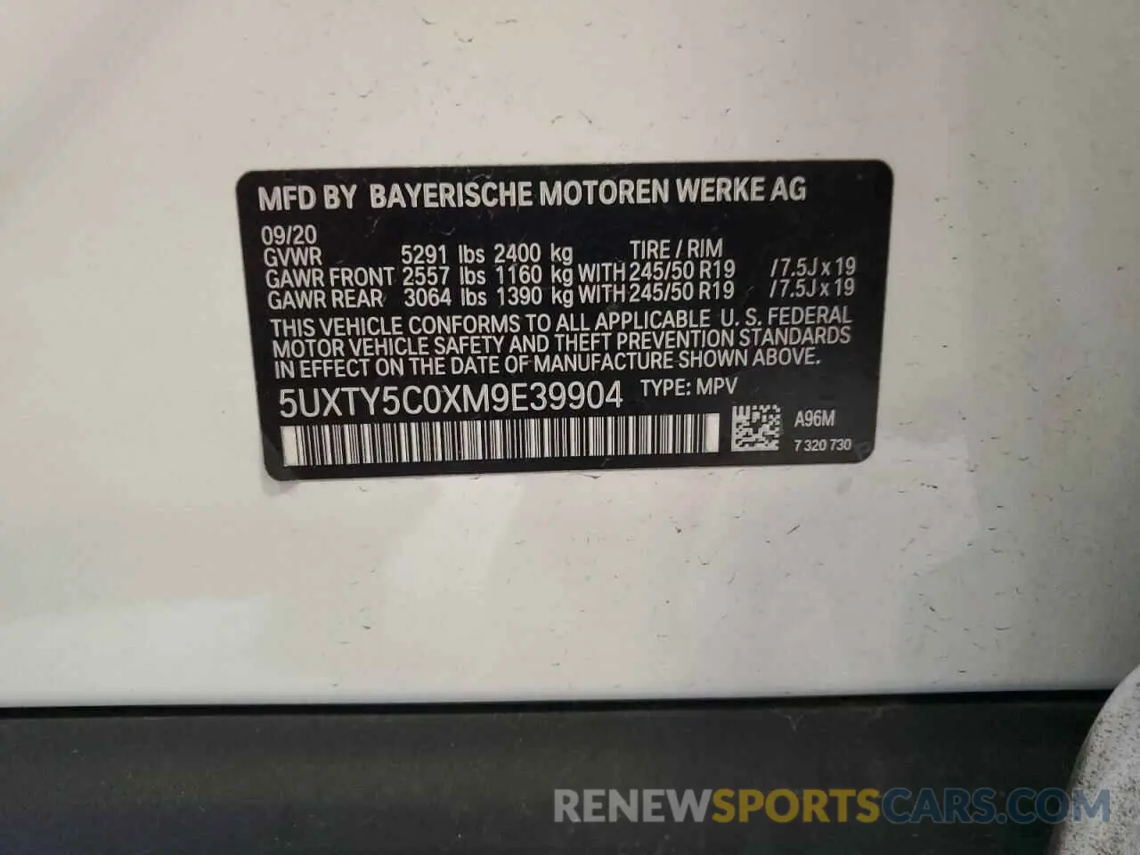 13 Фотография поврежденного автомобиля 5UXTY5C0XM9E39904 BMW X3 2021