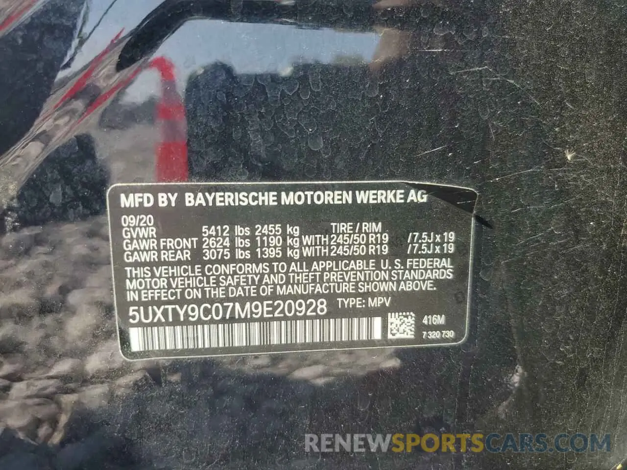 14 Фотография поврежденного автомобиля 5UXTY9C07M9E20928 BMW X3 2021