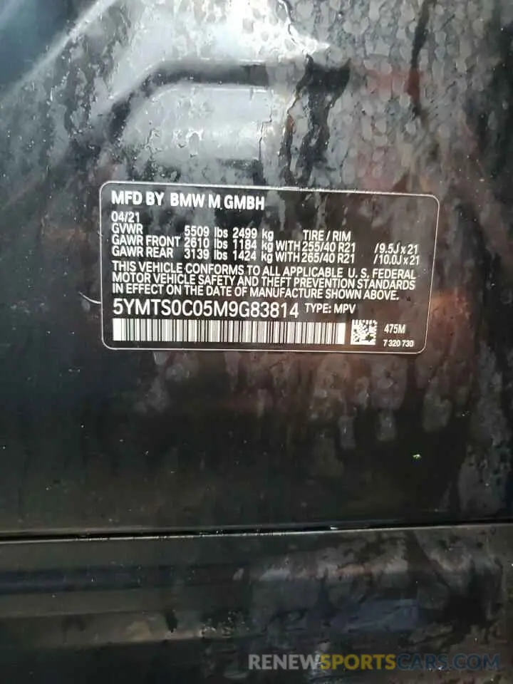 14 Photograph of a damaged car 5YMTS0C05M9G83814 BMW X3 2021
