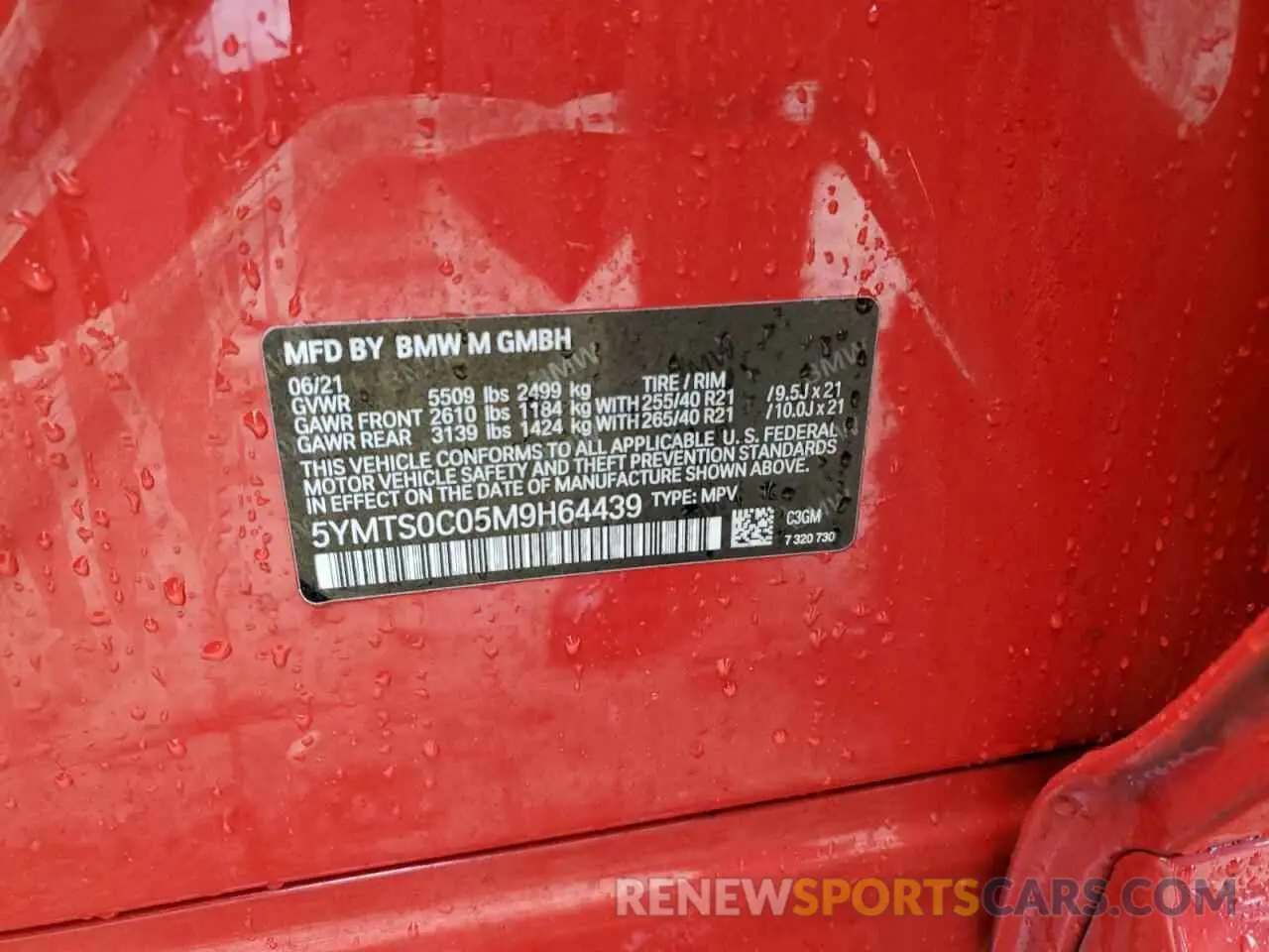 15 Photograph of a damaged car 5YMTS0C05M9H64439 BMW X3 2021
