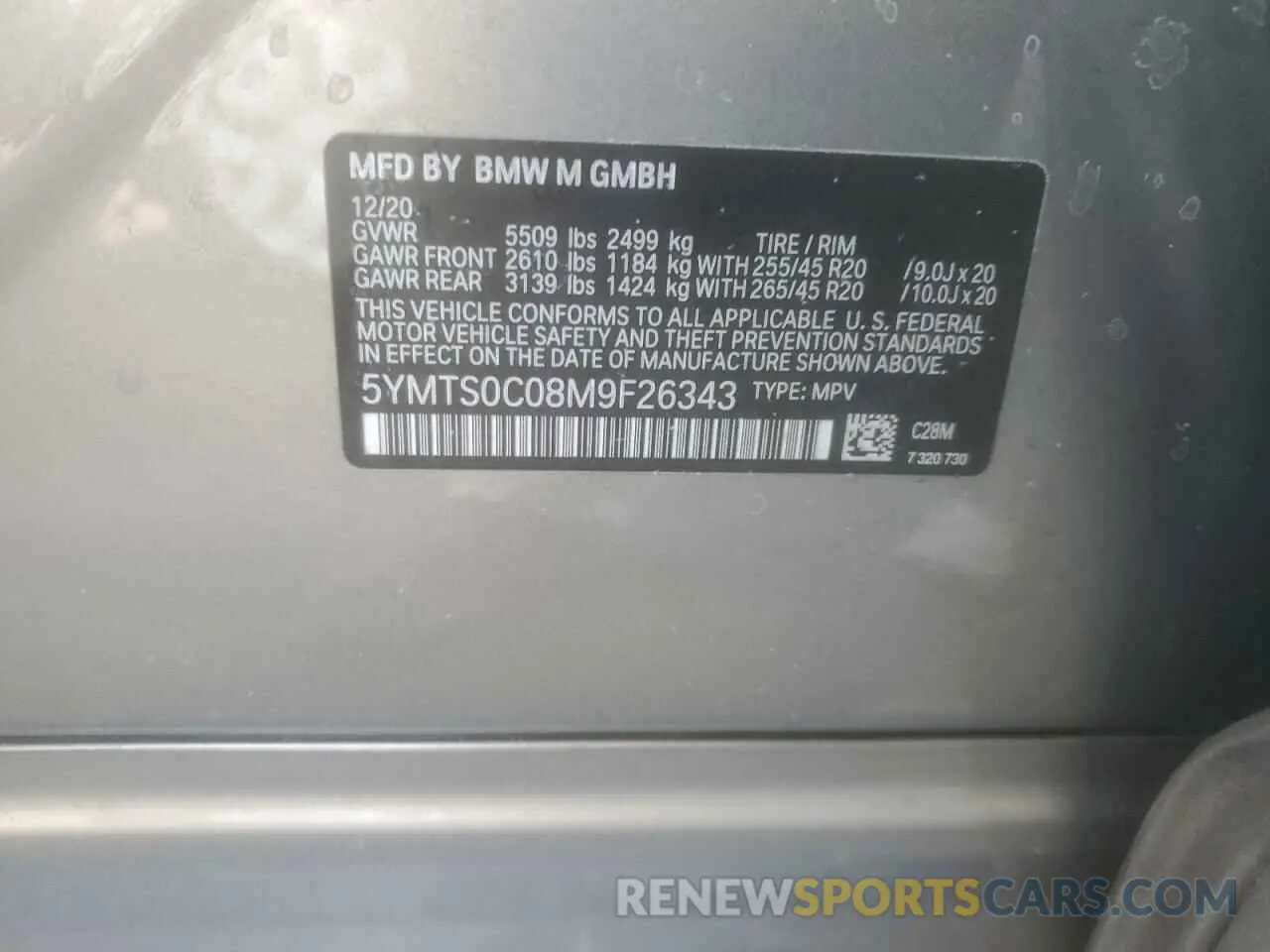 13 Фотография поврежденного автомобиля 5YMTS0C08M9F26343 BMW X3 2021