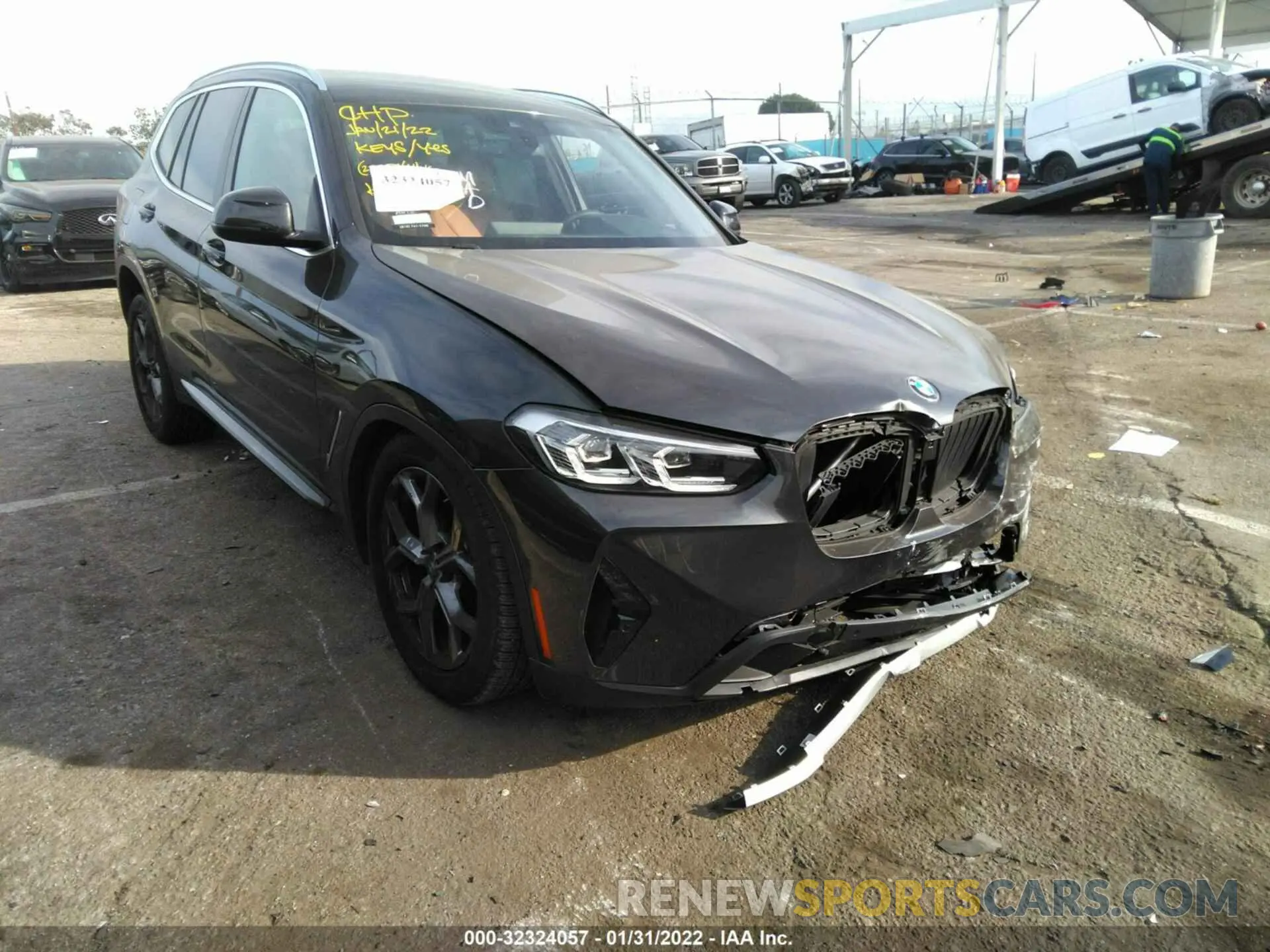 1 Photograph of a damaged car 5UX43DP02N9J29459 BMW X3 2022