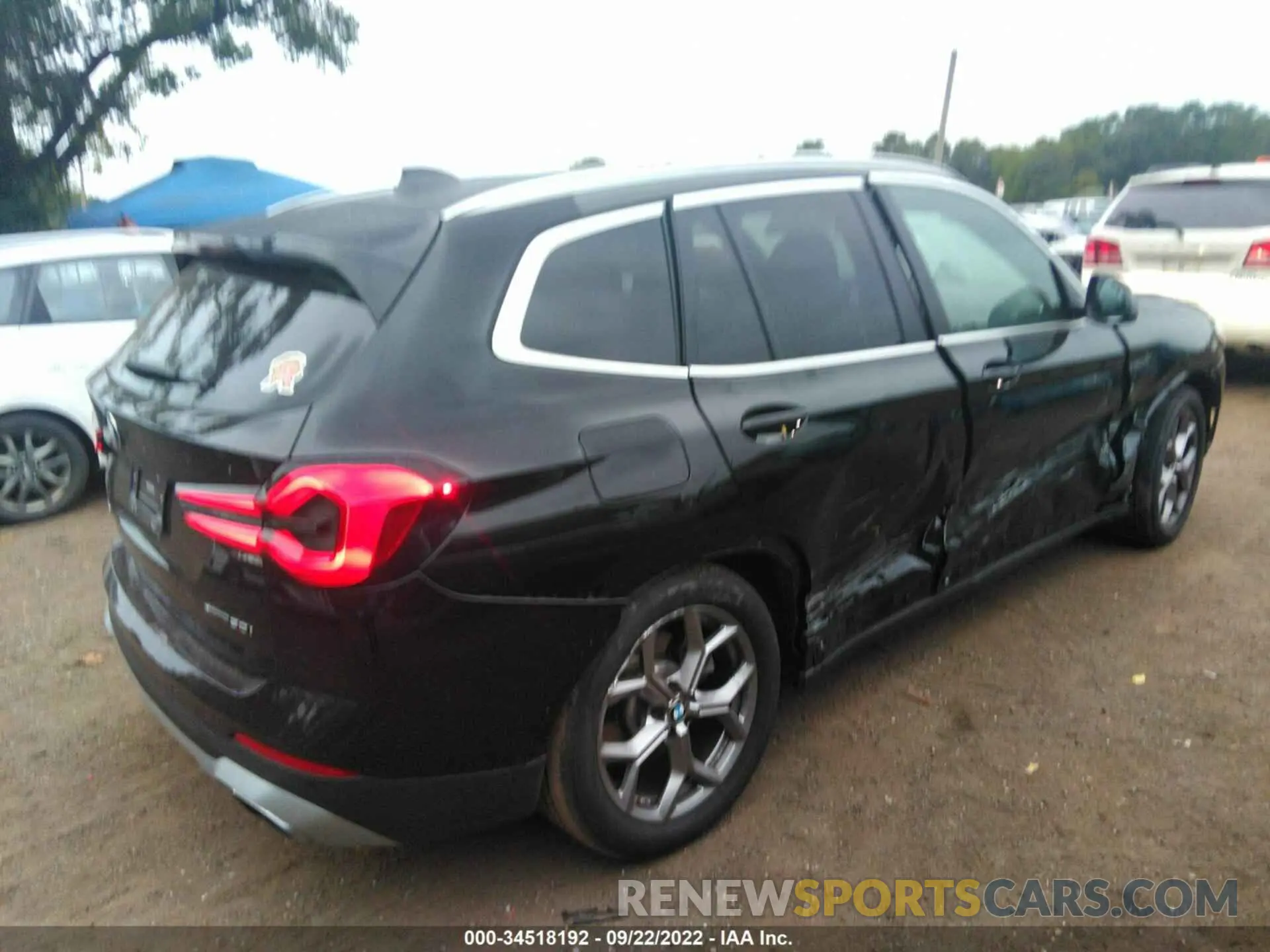 4 Фотография поврежденного автомобиля 5UX53DP08N9K32275 BMW X3 2022