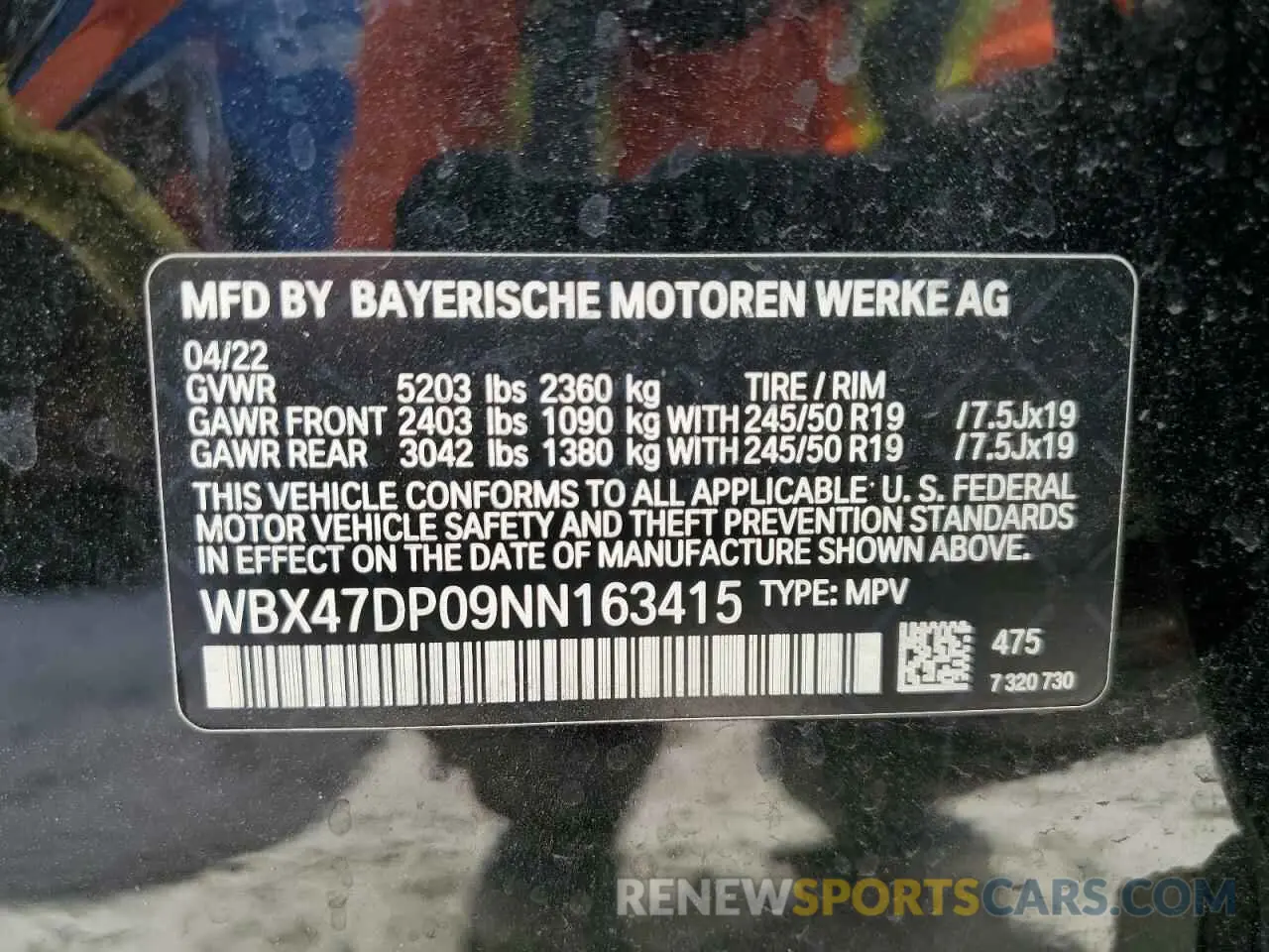 13 Фотография поврежденного автомобиля WBX47DP09NN163415 BMW X3 2022