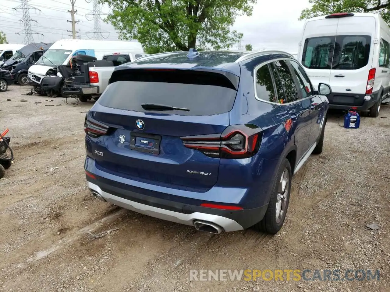 4 Фотография поврежденного автомобиля WBX57DP00NN145230 BMW X3 2022
