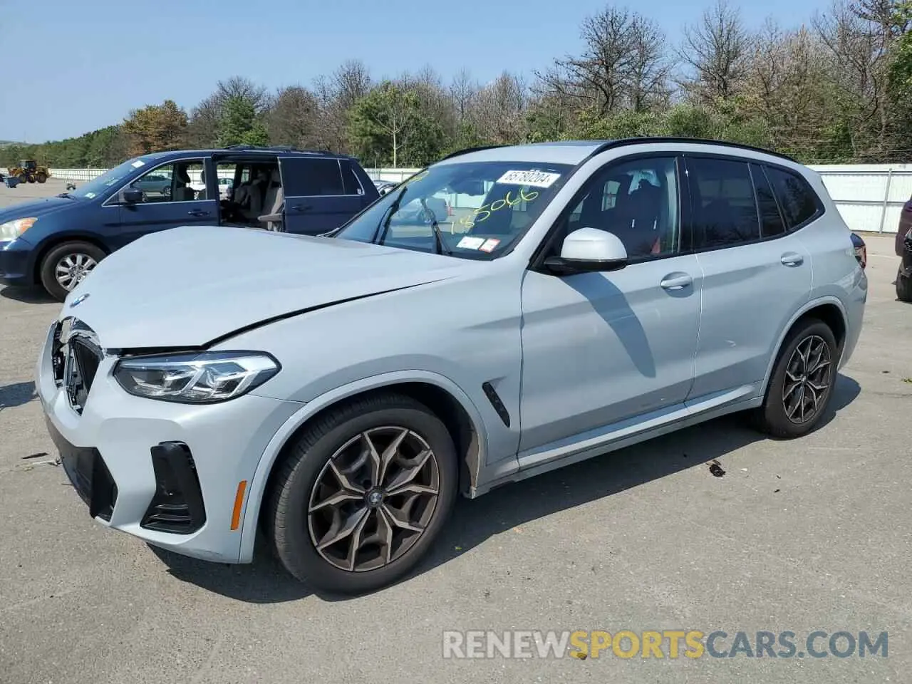 1 Photograph of a damaged car WBX57DP04NN185066 BMW X3 2022