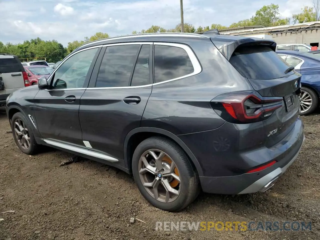 2 Photograph of a damaged car 5UX53DP08P9R13541 BMW X3 2023