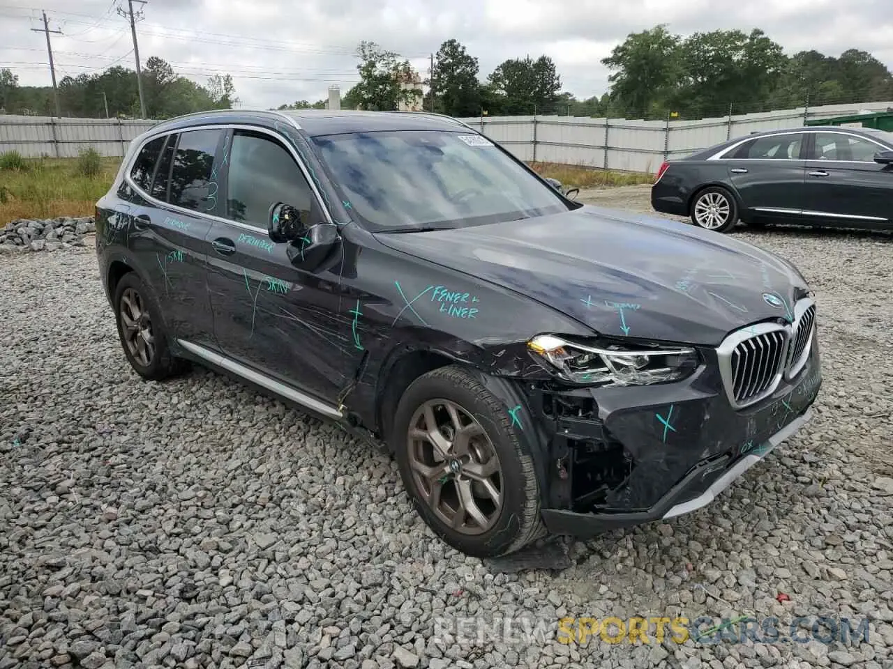 4 Фотография поврежденного автомобиля 5UX43DP04R9X08040 BMW X3 2024