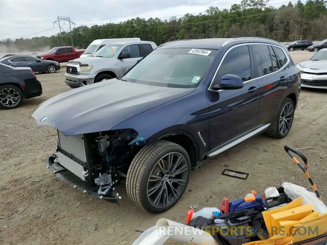 1 Photograph of a damaged car 5UX43DP0XR9U81193 BMW X3 2024