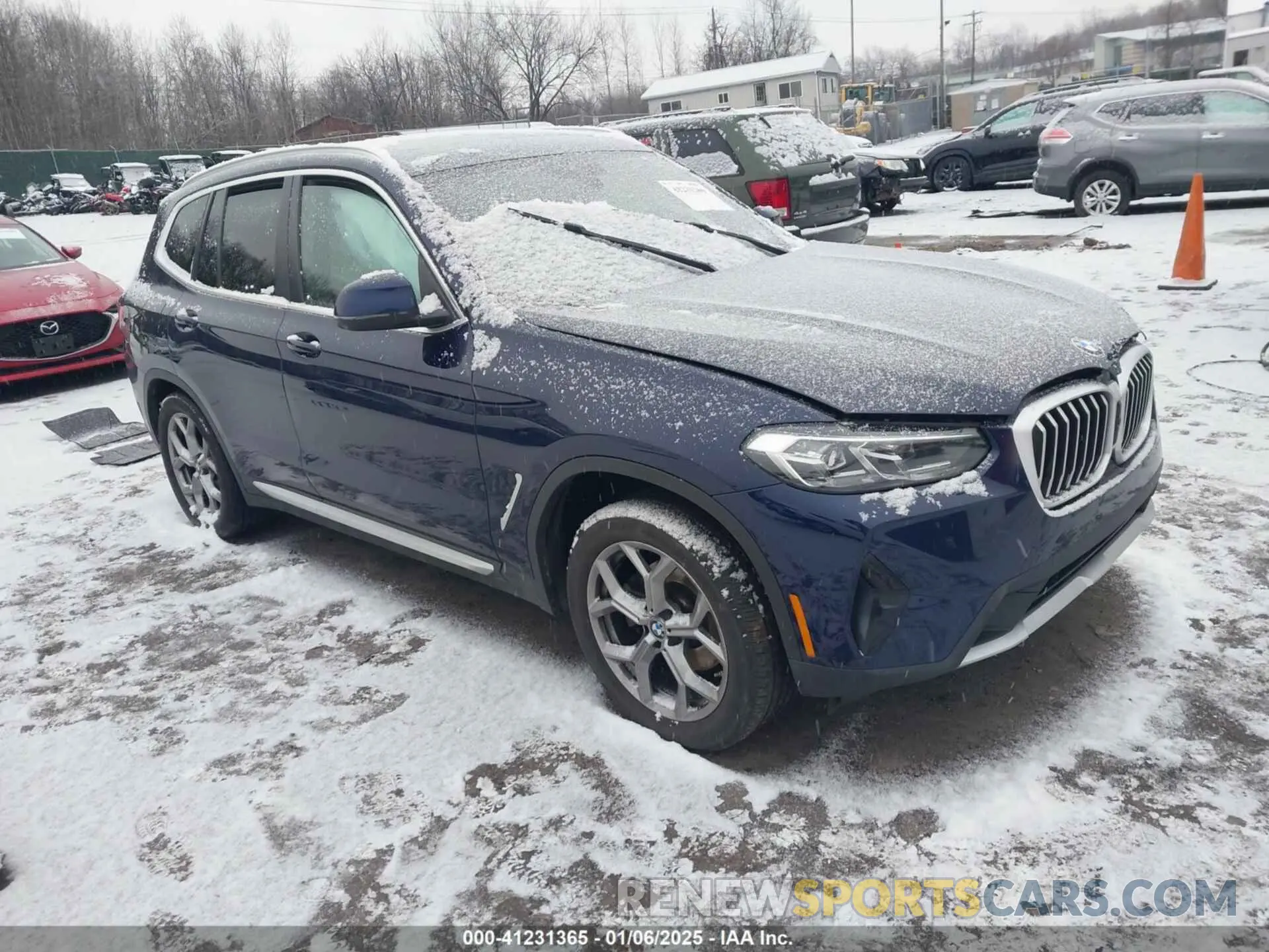 1 Photograph of a damaged car 5UX53DP01R9U94905 BMW X3 2024