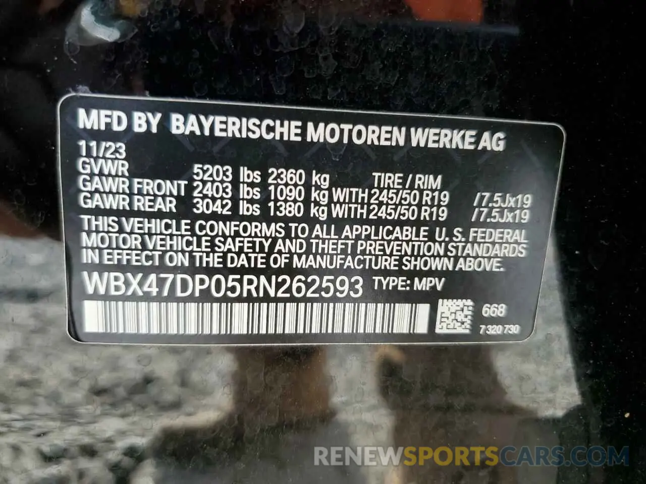 13 Фотография поврежденного автомобиля WBX47DP05RN262593 BMW X3 2024