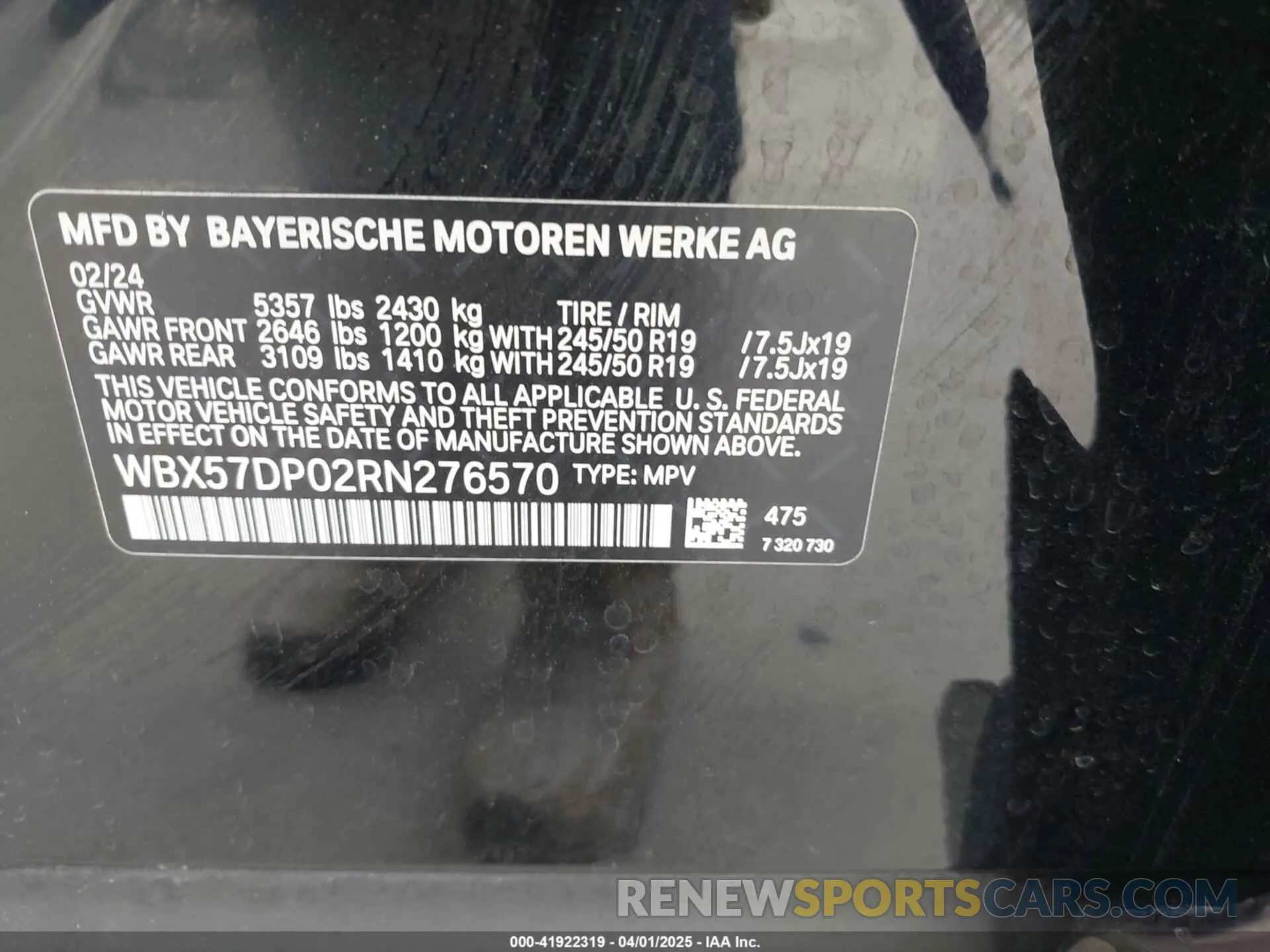 9 Фотография поврежденного автомобиля WBX57DP02RN276570 BMW X3 2024