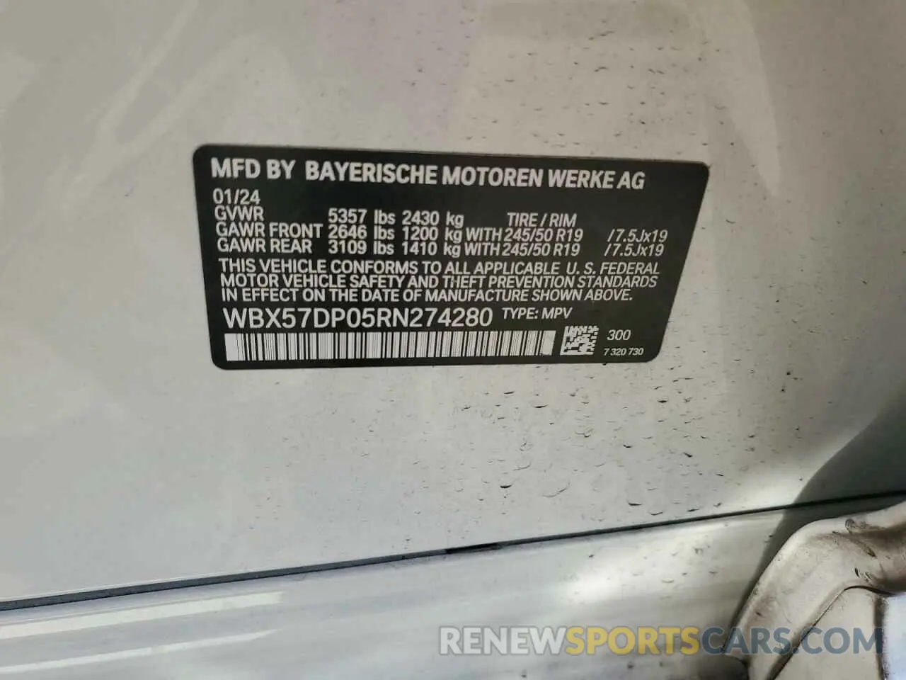 13 Фотография поврежденного автомобиля WBX57DP05RN274280 BMW X3 2024