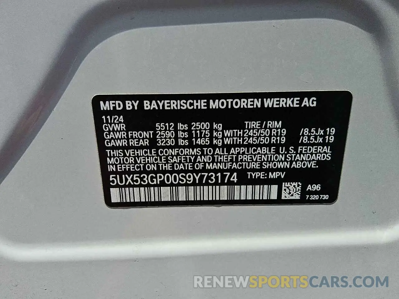 13 Фотография поврежденного автомобиля 5UX53GP00S9Y73174 BMW X3 30 XDRI 2025