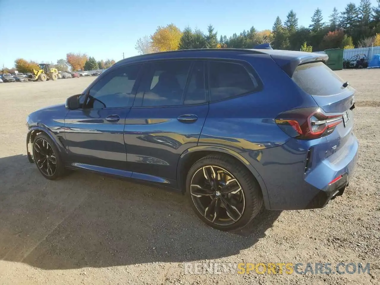 2 Photograph of a damaged car 5UX83DP03N9J46658 BMW X3 M40I 2022