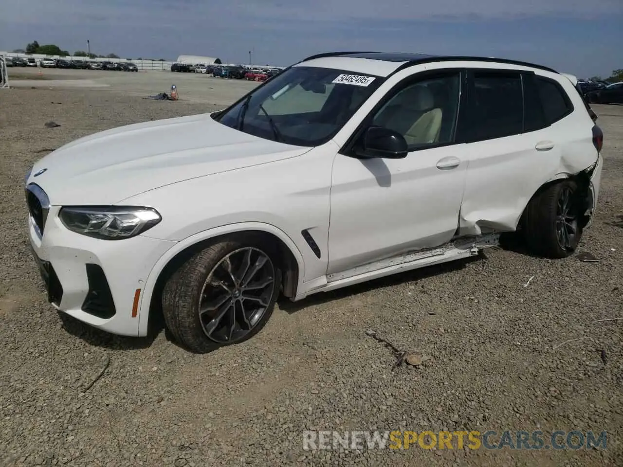 1 Photograph of a damaged car 5UX83DP06N9K19229 BMW X3 M40I 2022