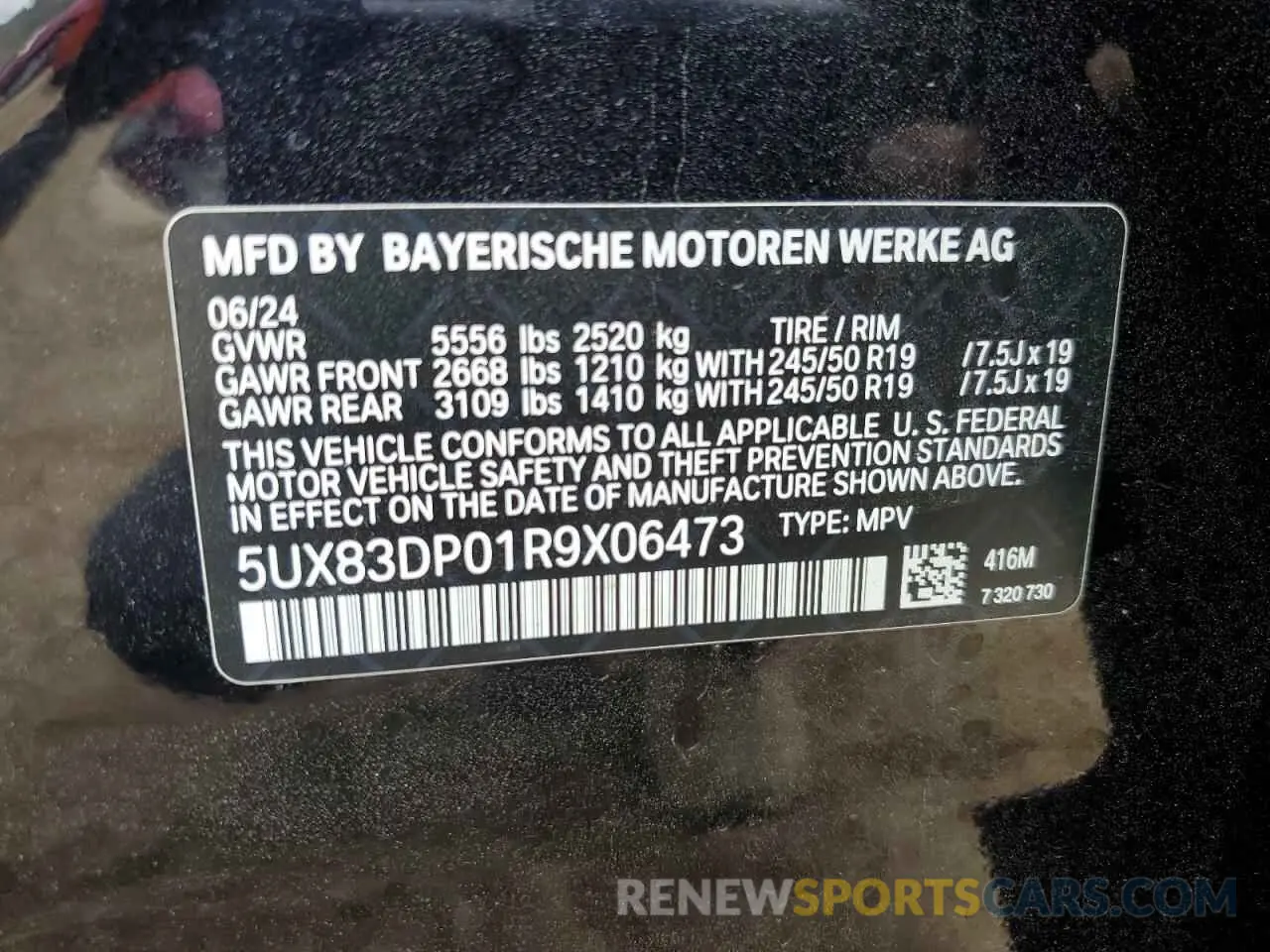 13 Фотография поврежденного автомобиля 5UX83DP01R9X06473 BMW X3 M40I 2024