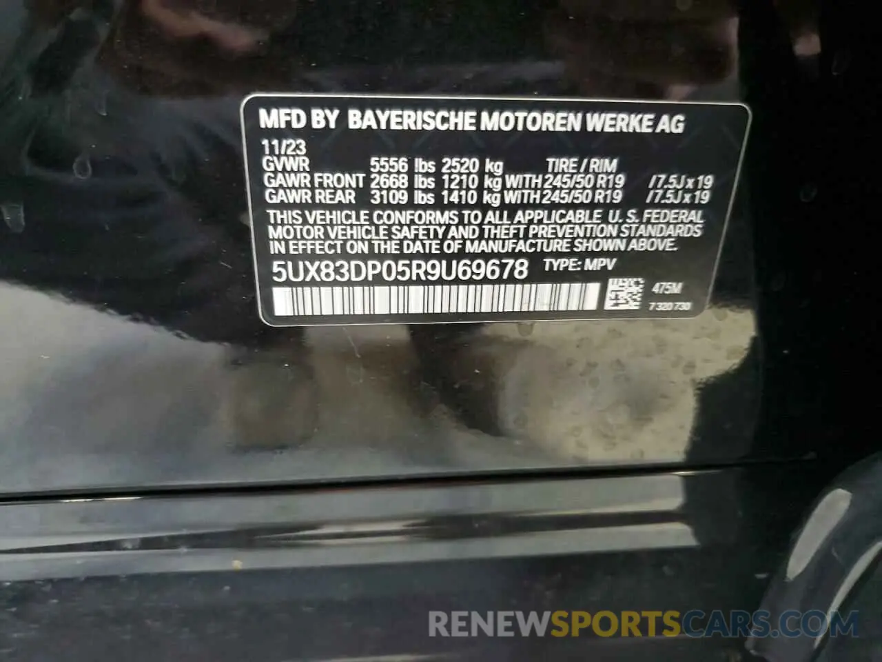 14 Фотография поврежденного автомобиля 5UX83DP05R9U69678 BMW X3 M40I 2024