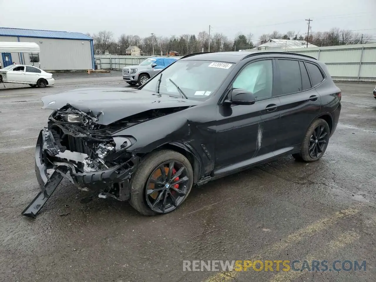 1 Photograph of a damaged car 5UX83DP05R9V62300 BMW X3 M40I 2024