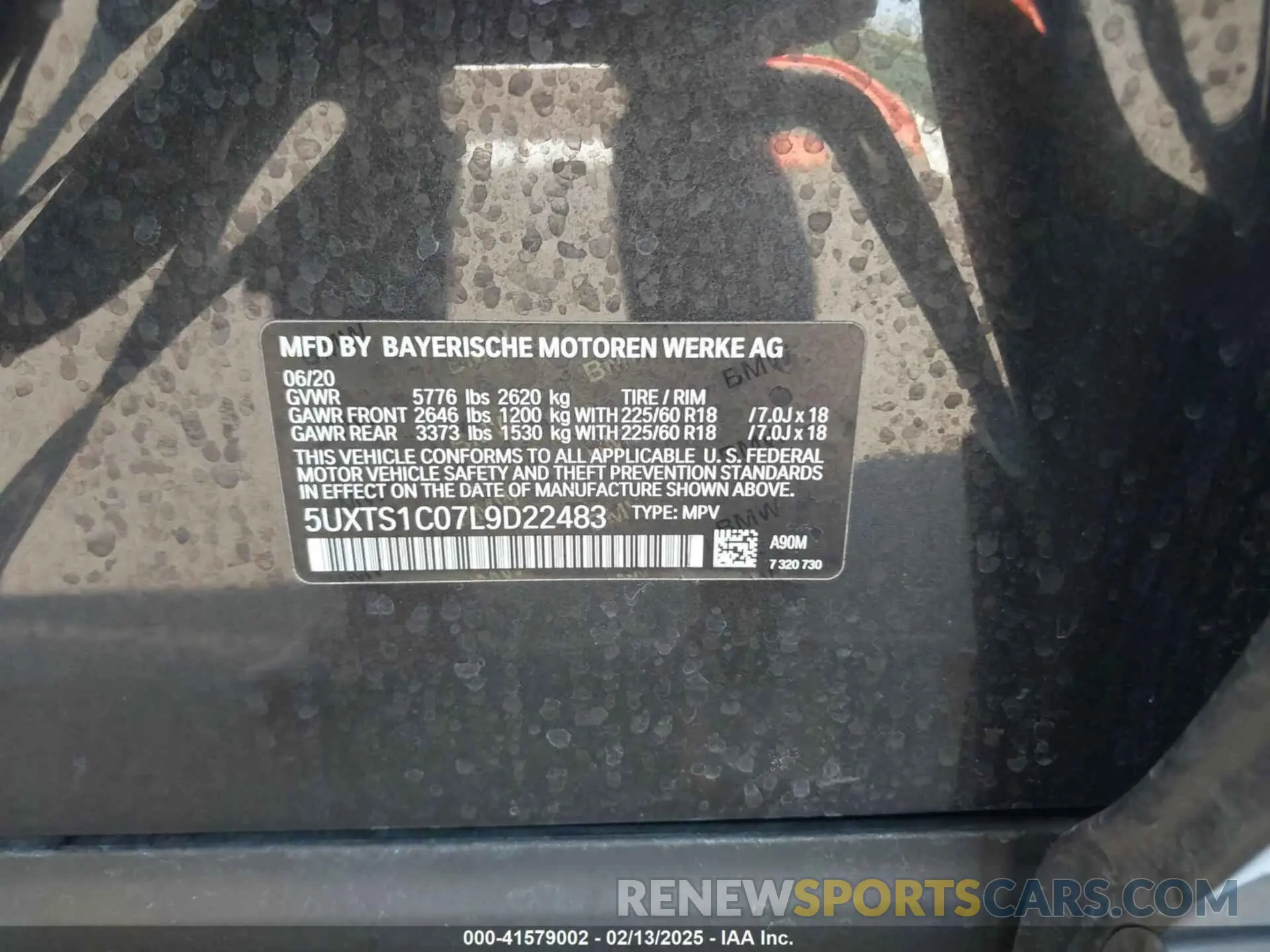 9 Фотография поврежденного автомобиля 5UXTS1C07L9D22483 BMW X3 PHEV 2020