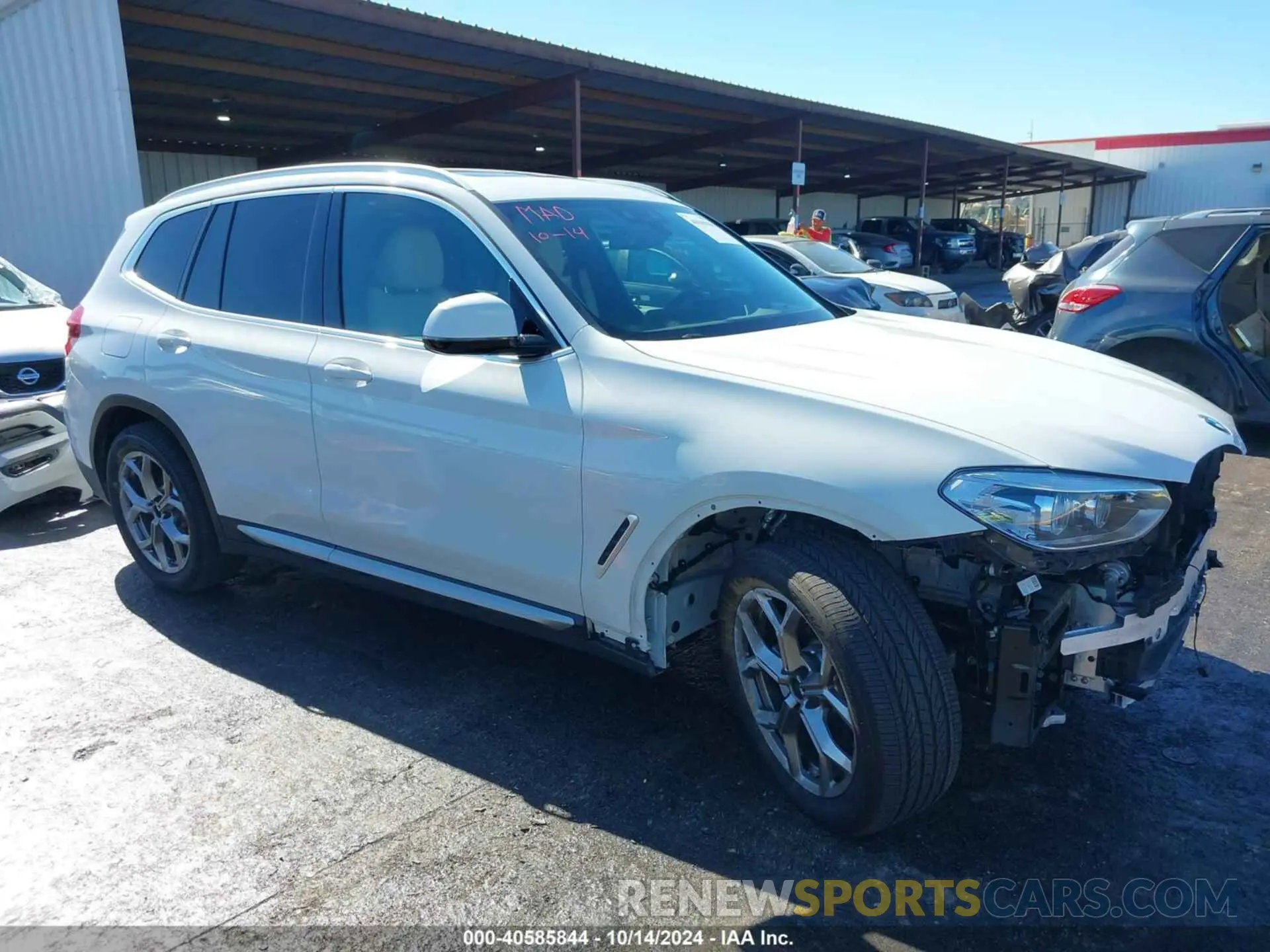 1 Фотография поврежденного автомобиля 5UXTS1C07M9G31050 BMW X3 PHEV 2021